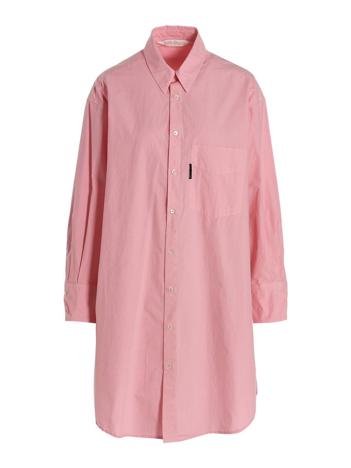 Shop Palm Angels Vestido Corto - Overlogo In Pink