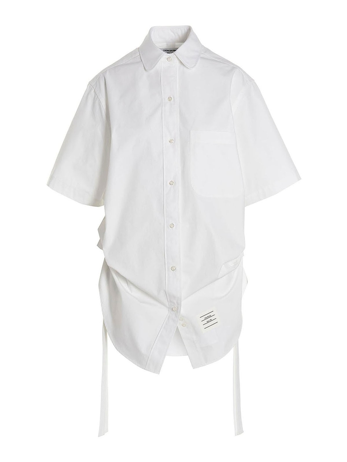 Thom Browne Shirt Dress In Blanco