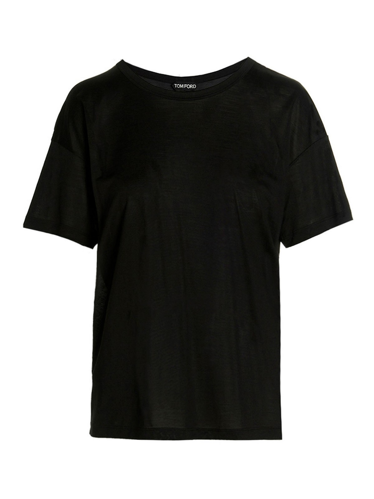 Tom Ford Silk T-shirt In Black