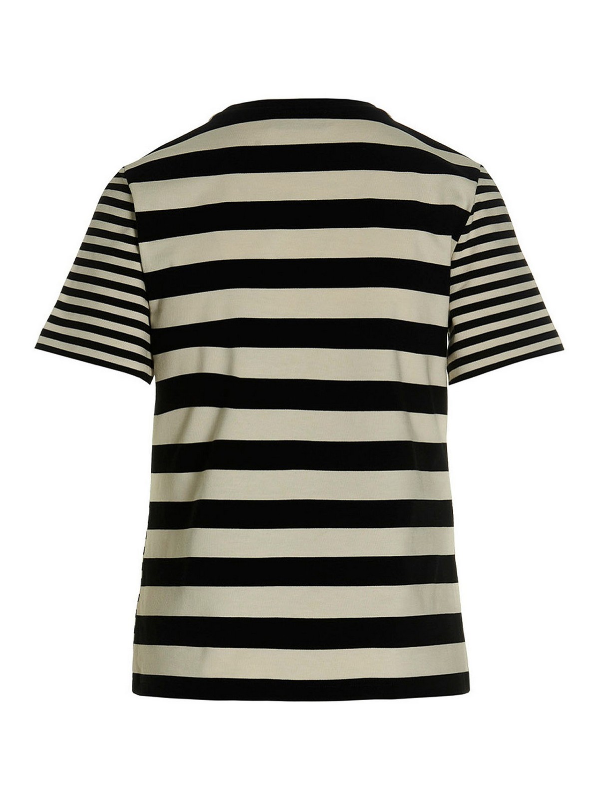 Shop Tory Burch Stripes T-shirt In Black