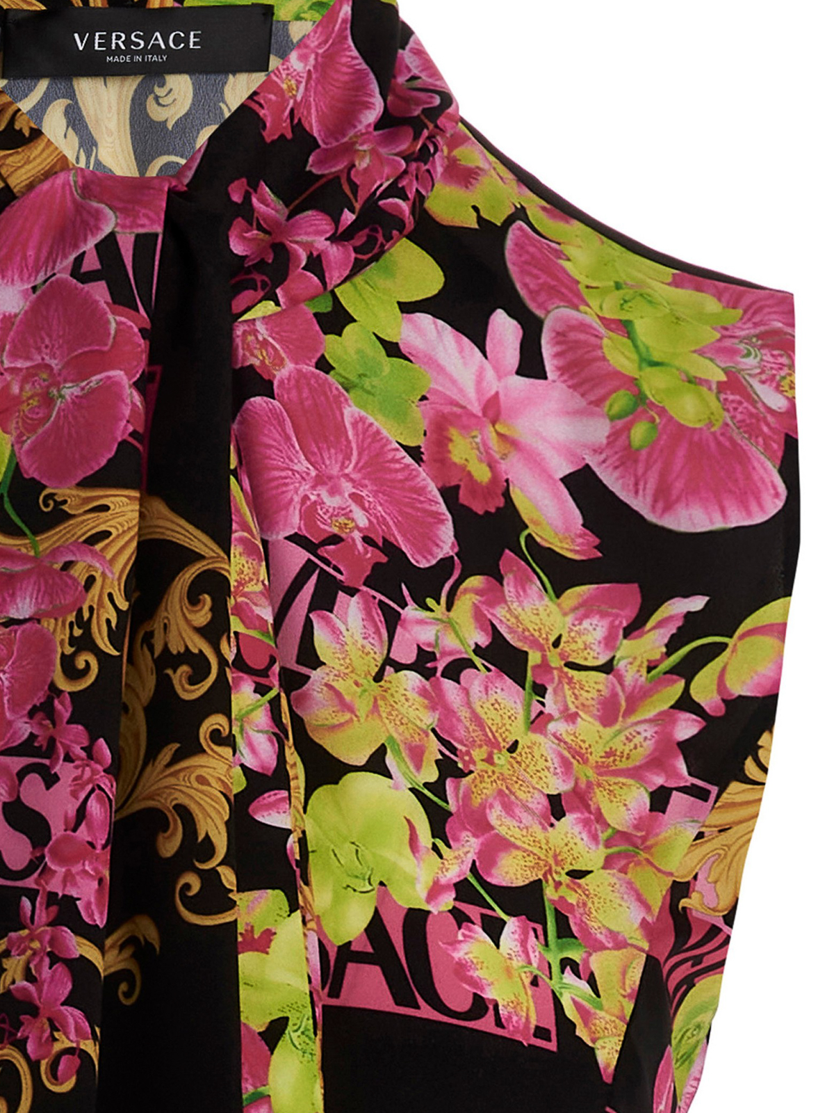 Versace Logo asymmetric minidress