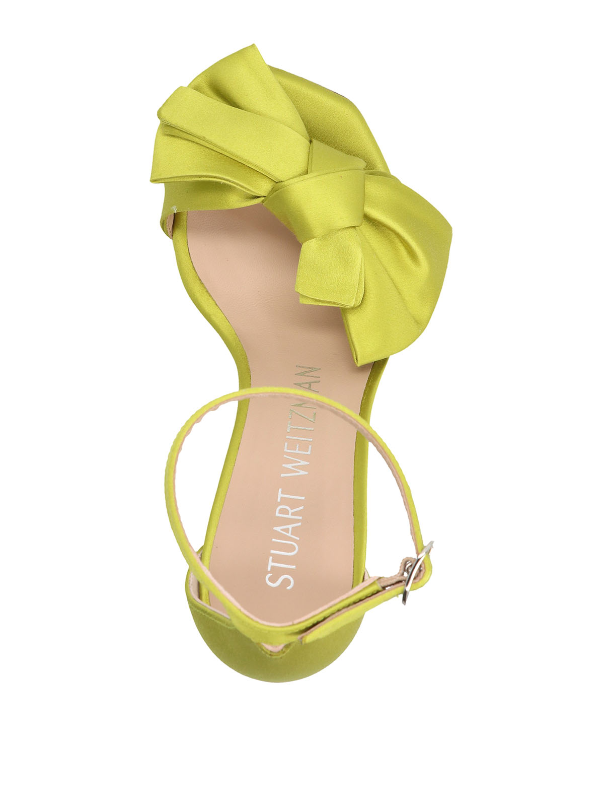 Shop Stuart Weitzman Nude Loveknot Sandals In Light Green