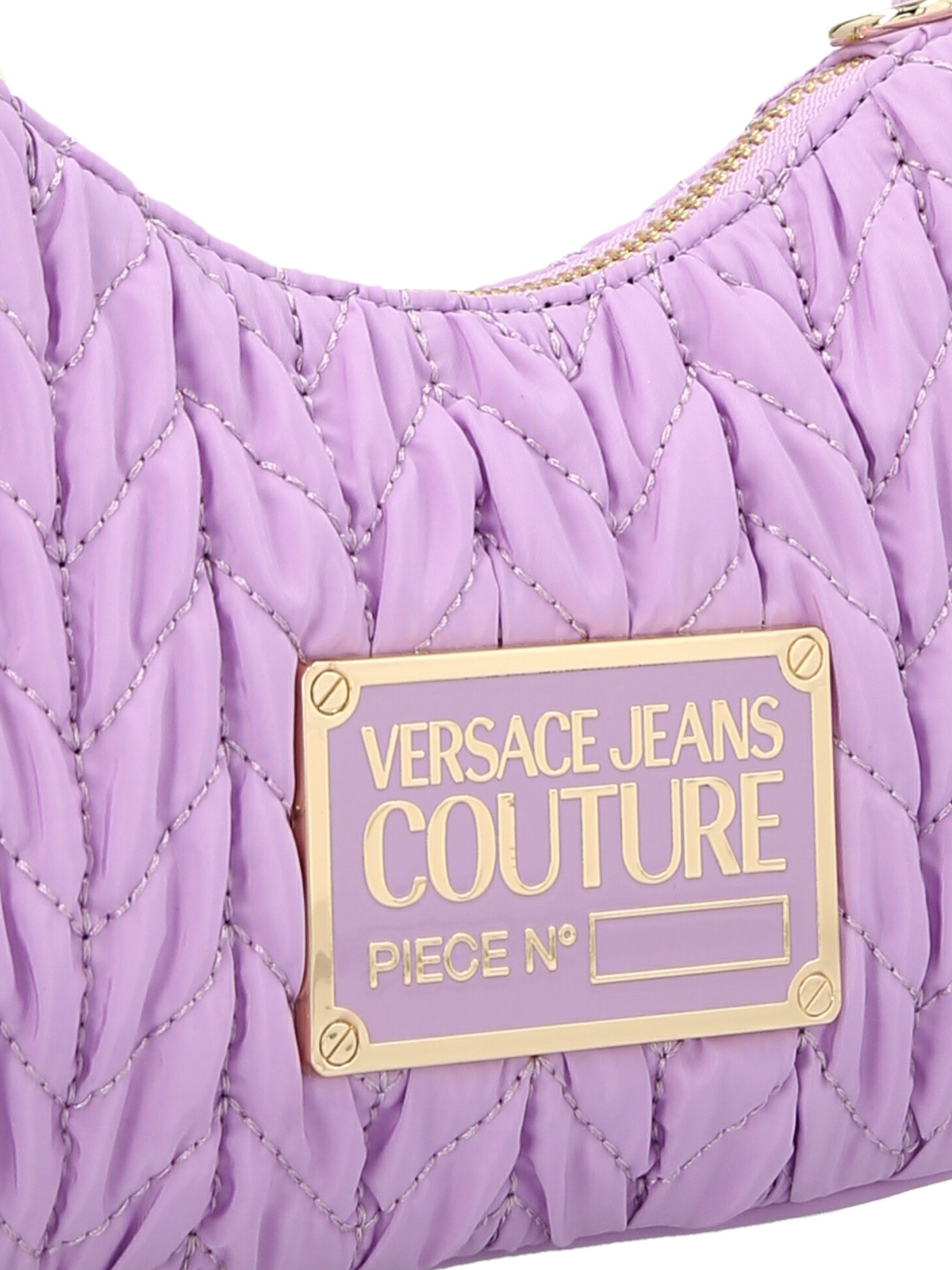 VERSACE JEANS COUTURE: bag in quilted nylon - Lilac