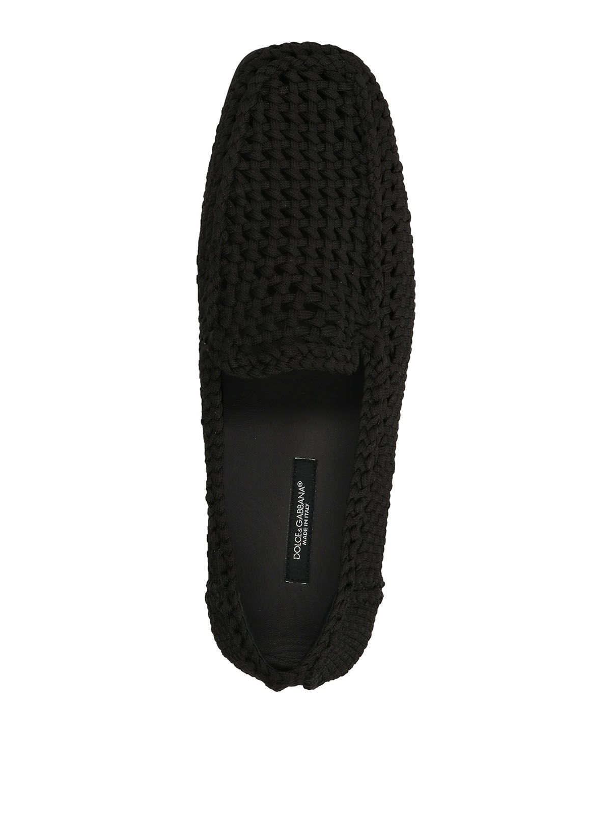 Shop Dolce & Gabbana Cable Loafers In Negro