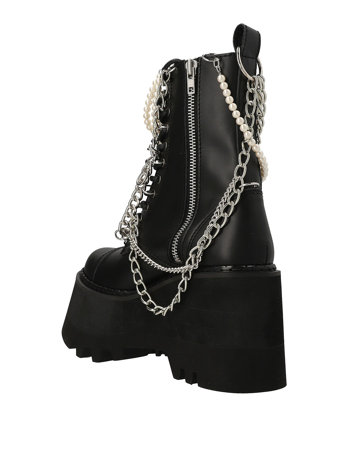 ジョナページ Junya Watanabe Pearl chain platform boots - Black | JKK1070511
