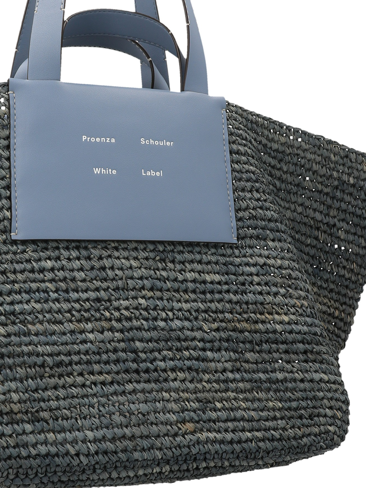 Proenza Schouler XL Morris Raffia tote - Light Blue