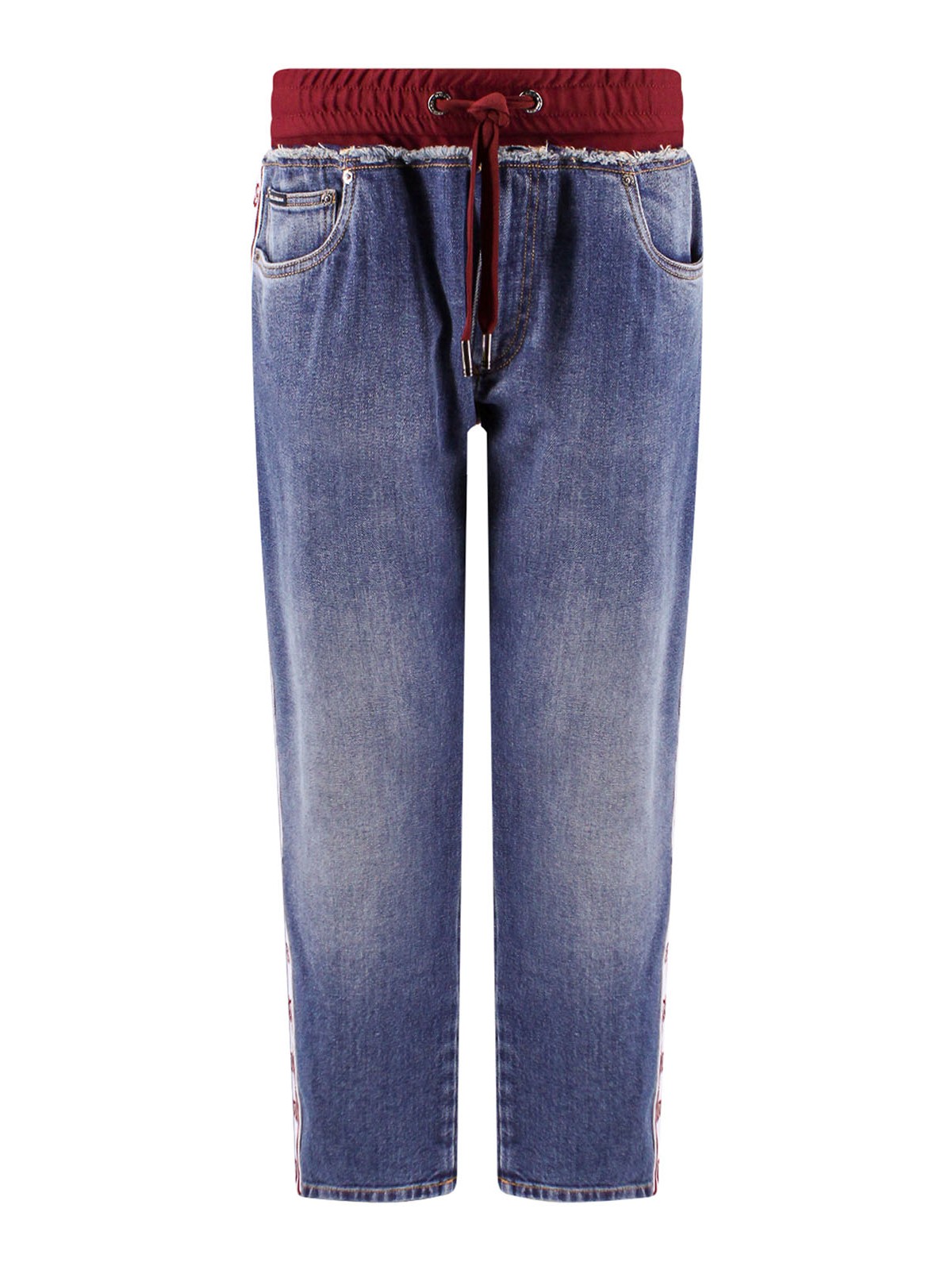 Dolce & Gabbana Jeans With Dg Side Band In Blue