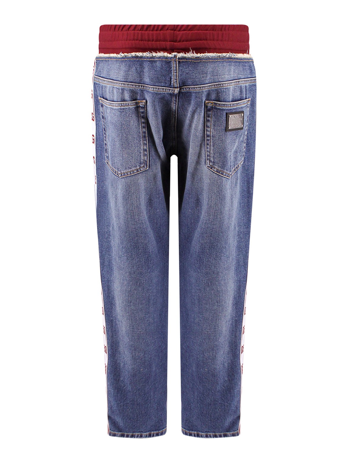 Shop Dolce & Gabbana Jeans With Dg Side Band In Blue