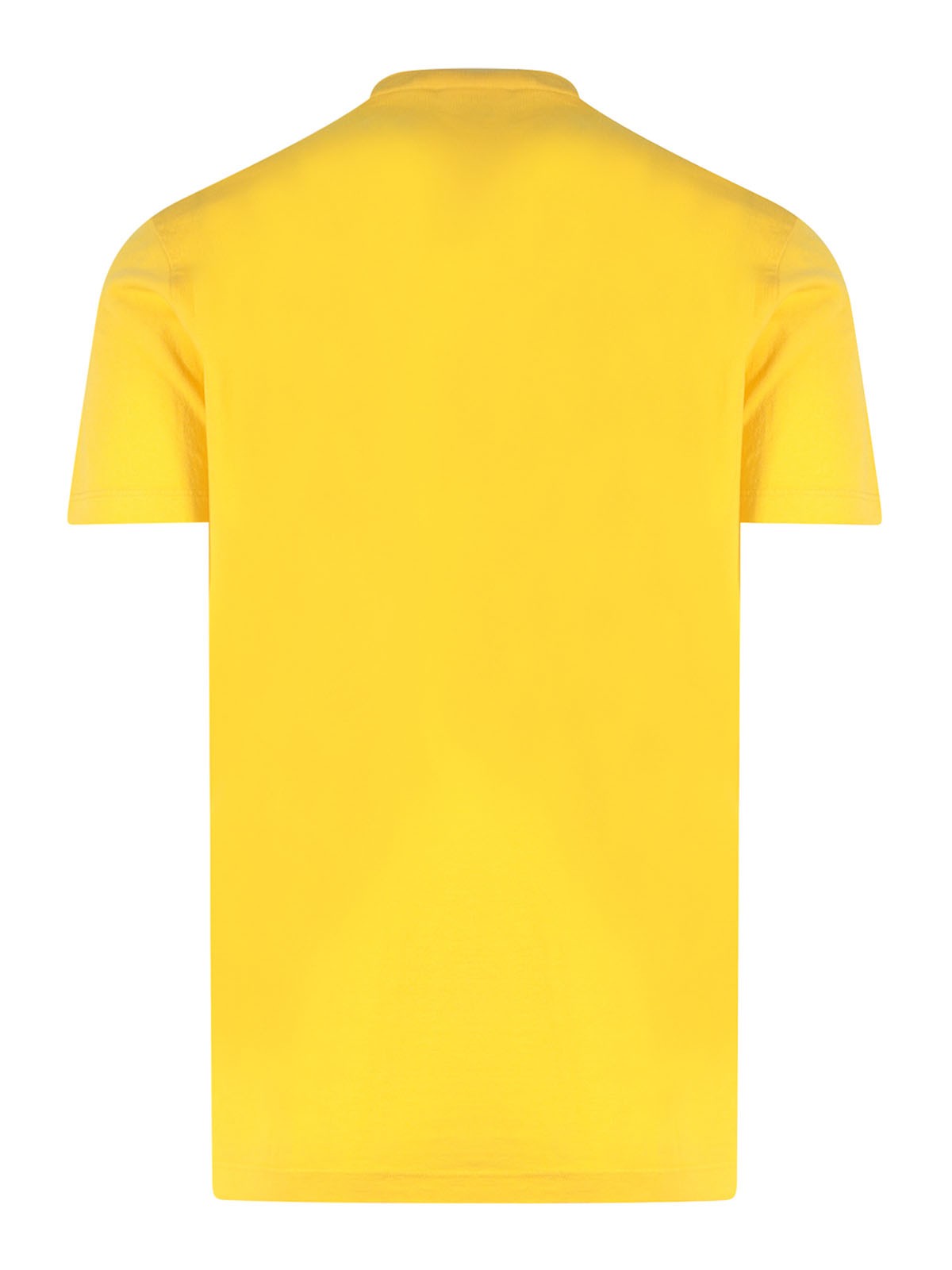 Shop Dsquared2 Cotton T-shirt With Frontal Logo In Yellow