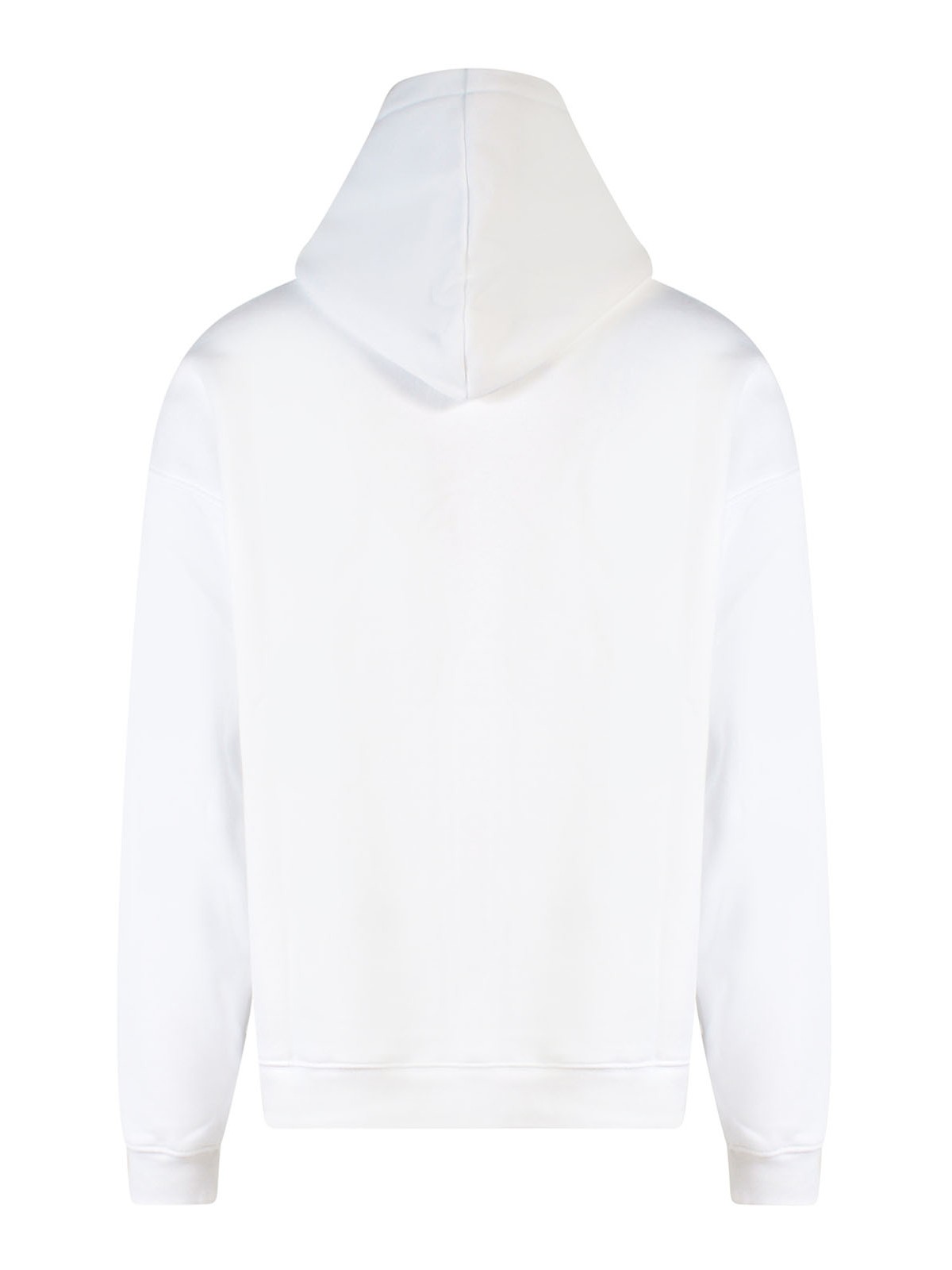 Shop Dsquared2 Cotton Sweatshirt With Multicolor Maxi Print In White