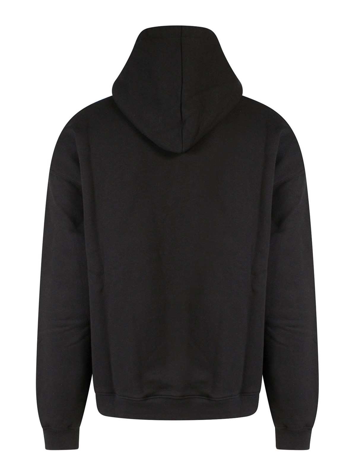 Shop Dsquared2 Cotton Sweatshirt With Multicolor Maxi Print In Black