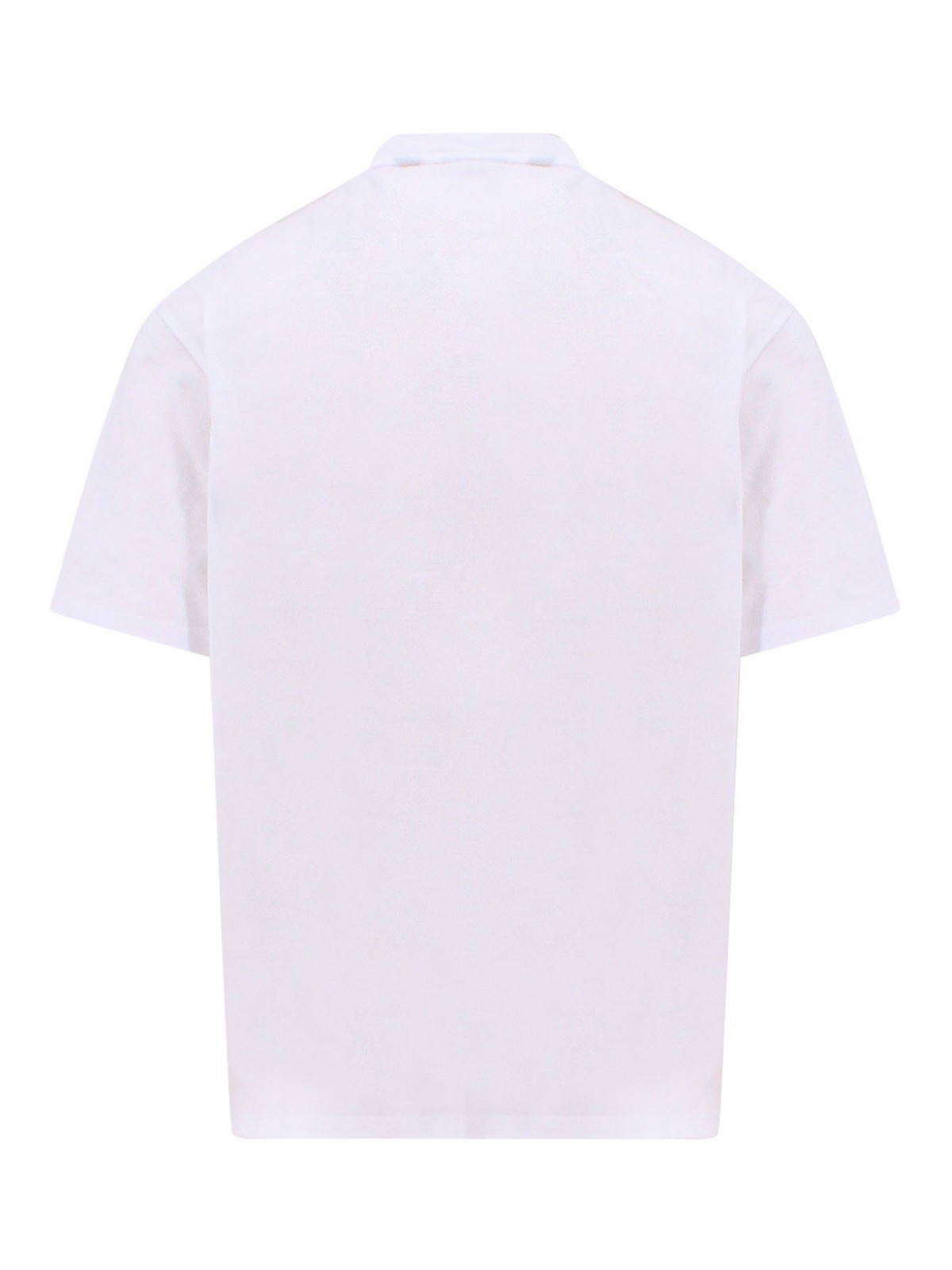 Shop Gcds Cotton T-shirt With Terry Fabric Alien Patch In White