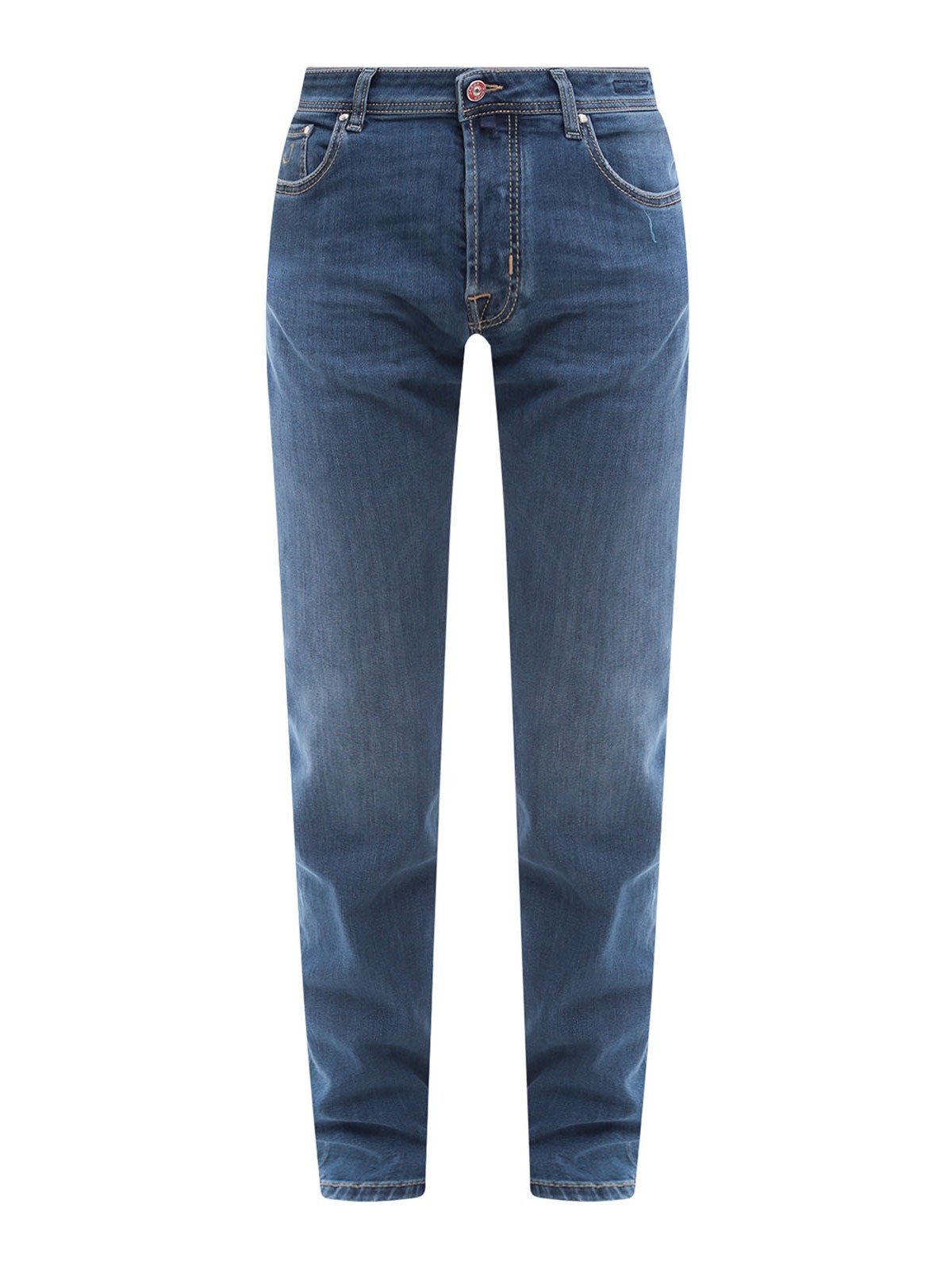Jacob Cohen Slim Fit Jeans With Back Logo Patch In Azul