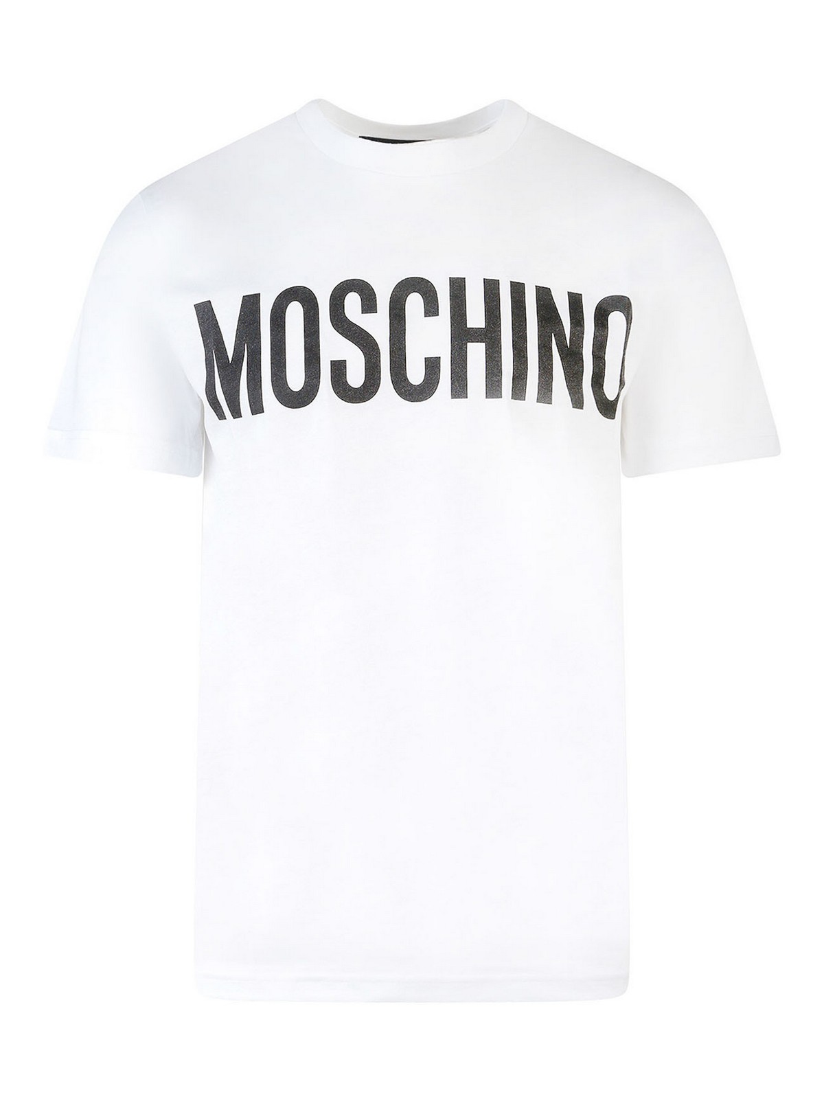 Moschino Cotton T-shirt With Frontal Logo In White