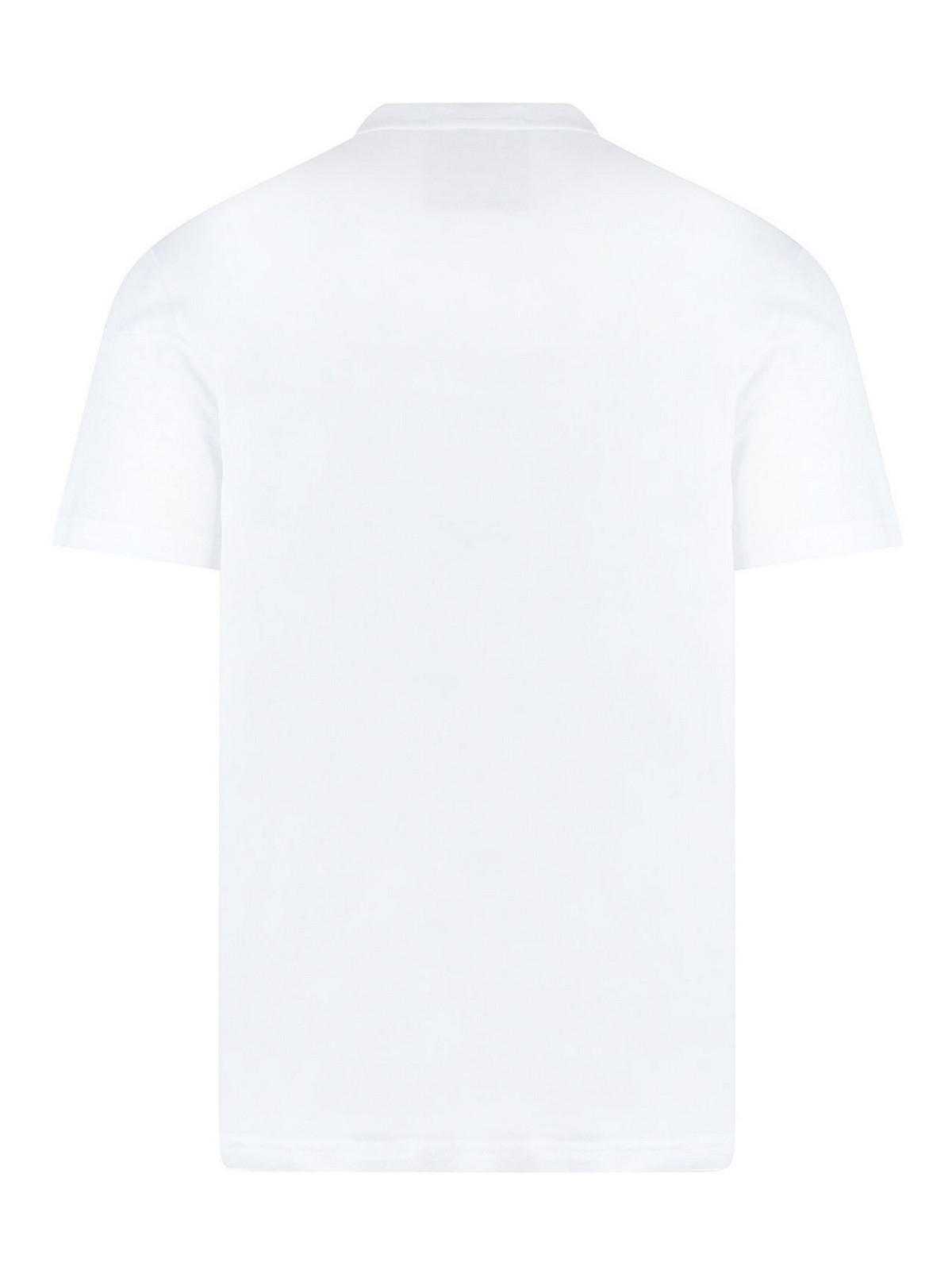 Shop Moschino Cotton T-shirt With Frontal Logo In White