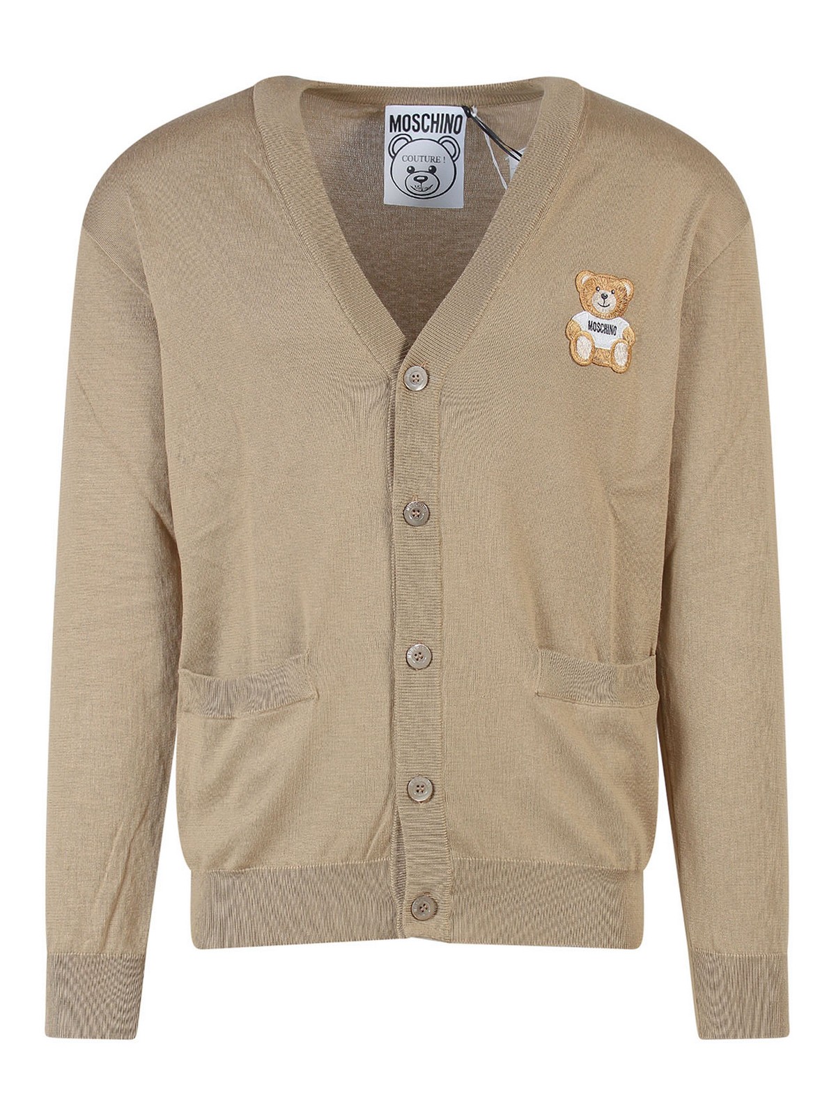 Moschino Cotton cardigan with iconic teddy bear 090420010084