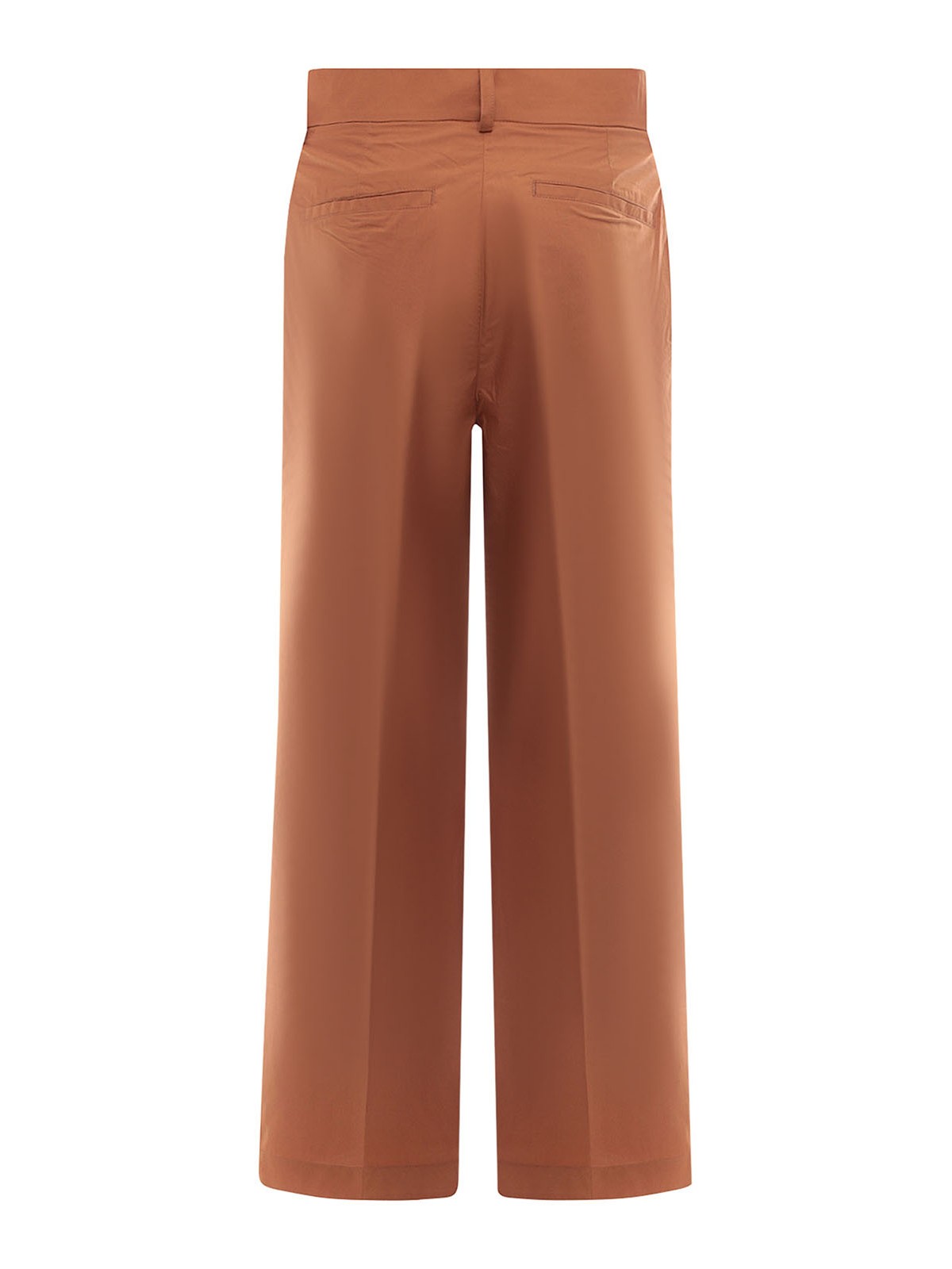 Shop Nanushka Cotton Crop Trouser In Brown