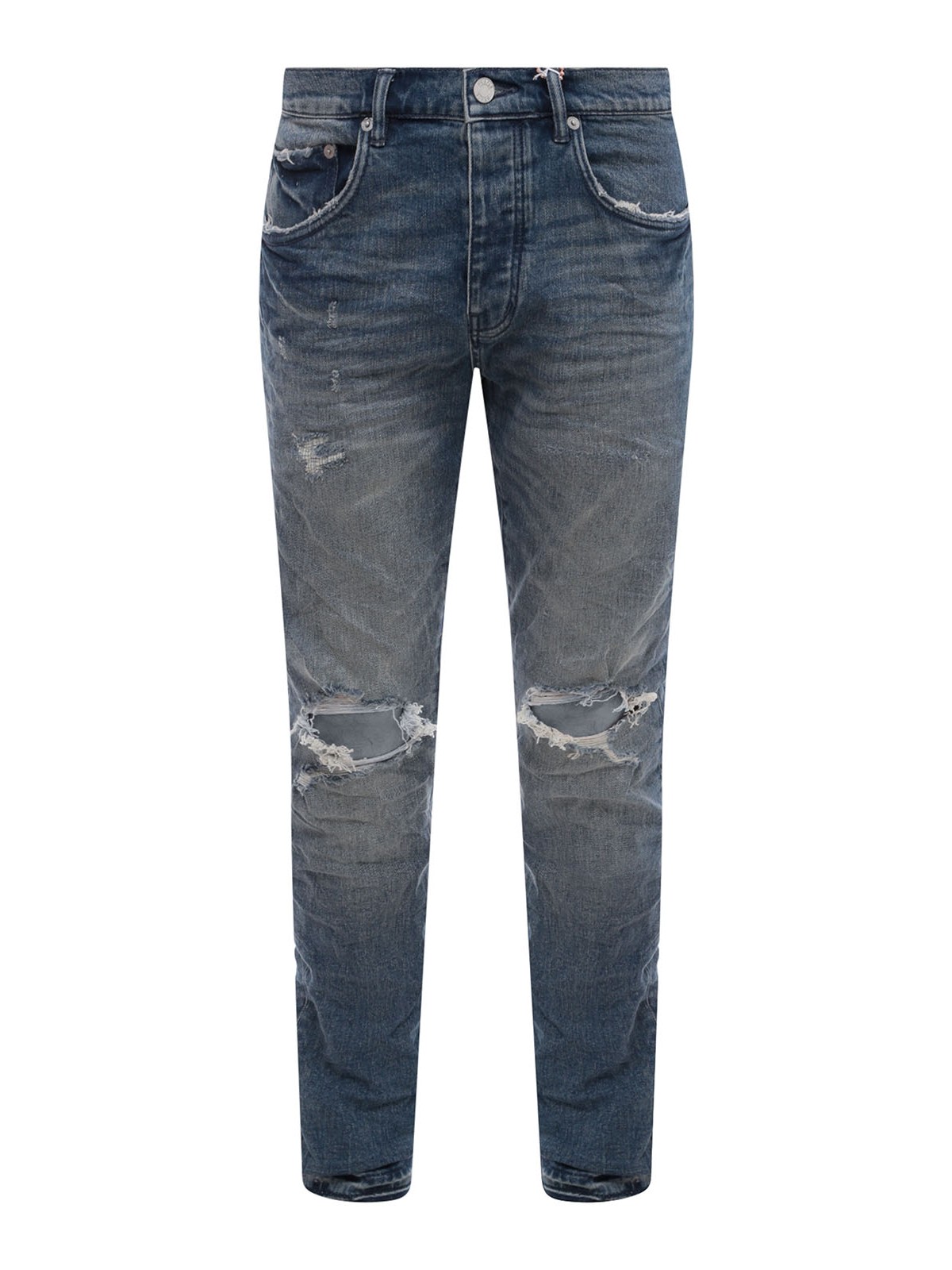 Purple Brand Jeans in cotone stretch con effetto strappato