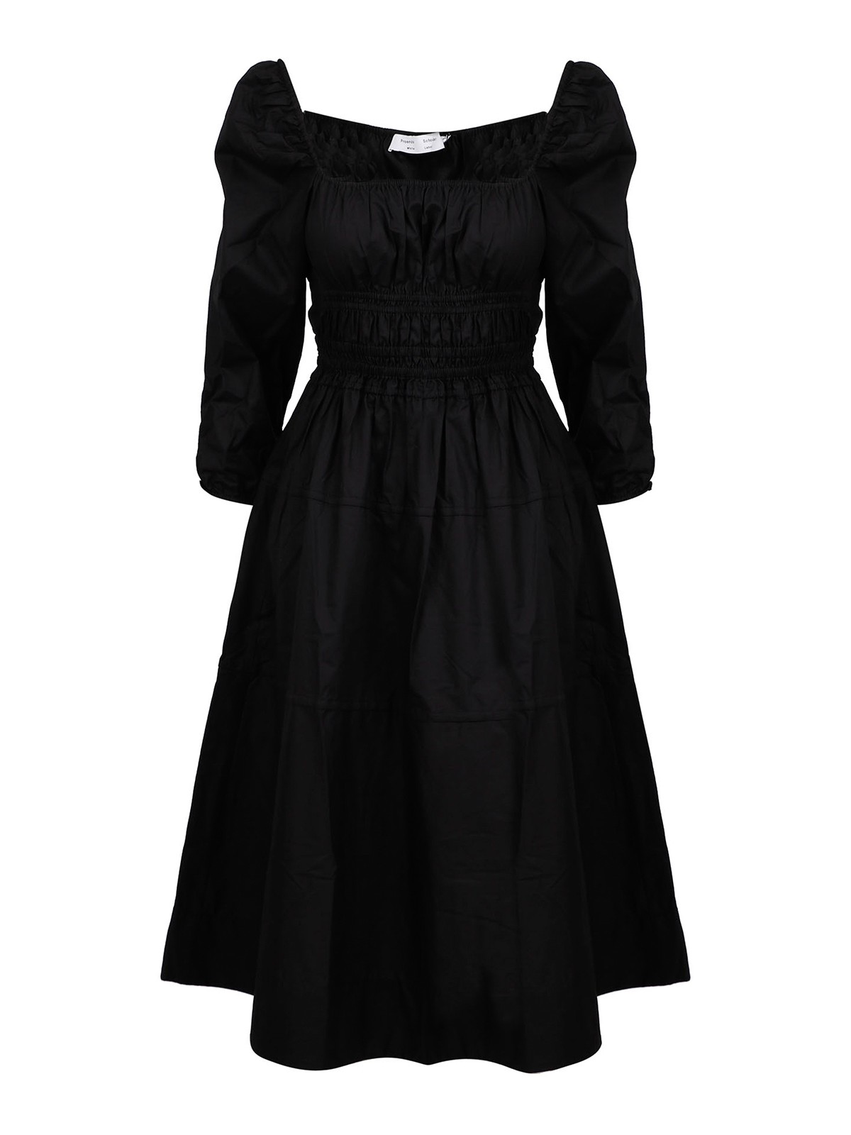 Shop Proenza Schouler Square Neckline Dress In Black