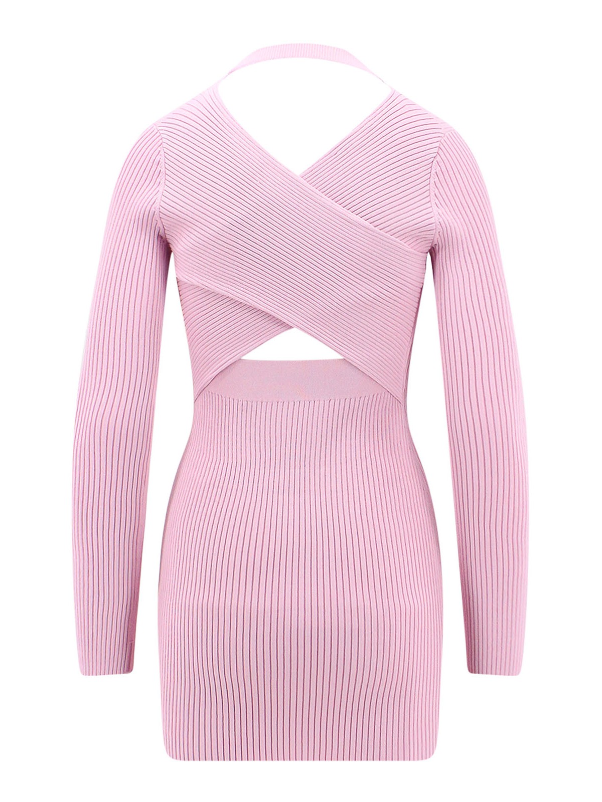 Shop K Krizia Viscose Cardigan With Ribbed Pattern In Pink