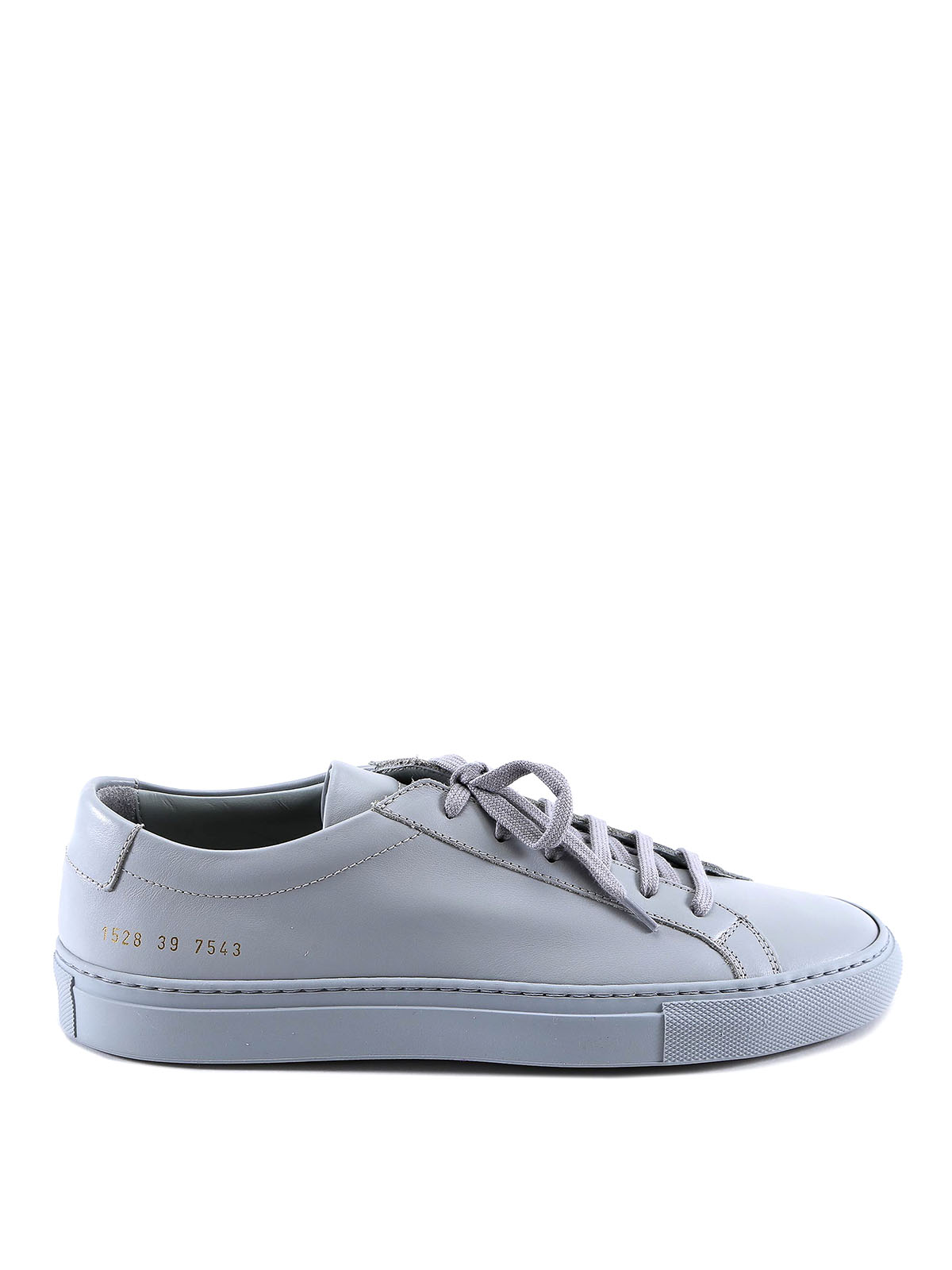 Shop Common Projects Leather Sneakers In Grey