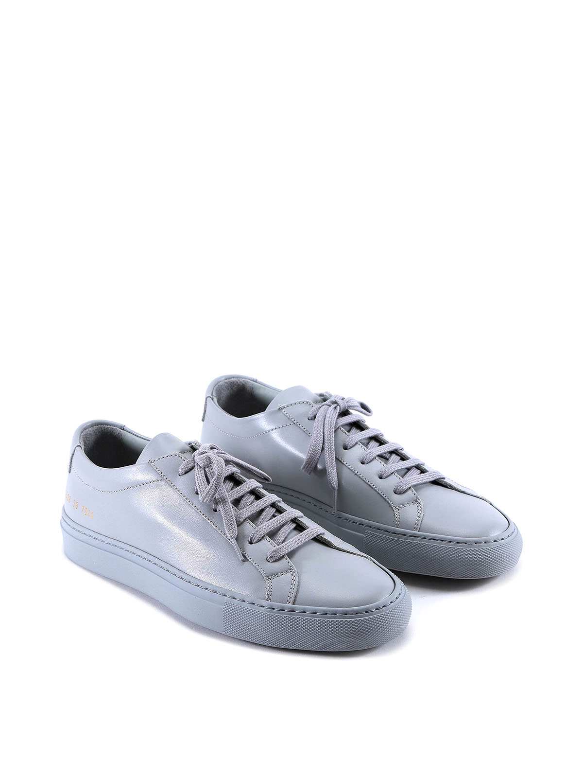 Shop Common Projects Leather Sneakers In Grey