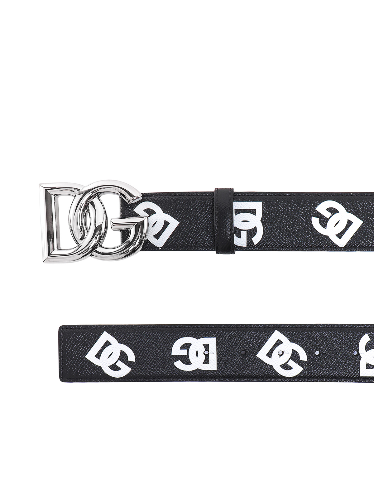 Dolce & Gabbana Cintura in pelle con stampa logo