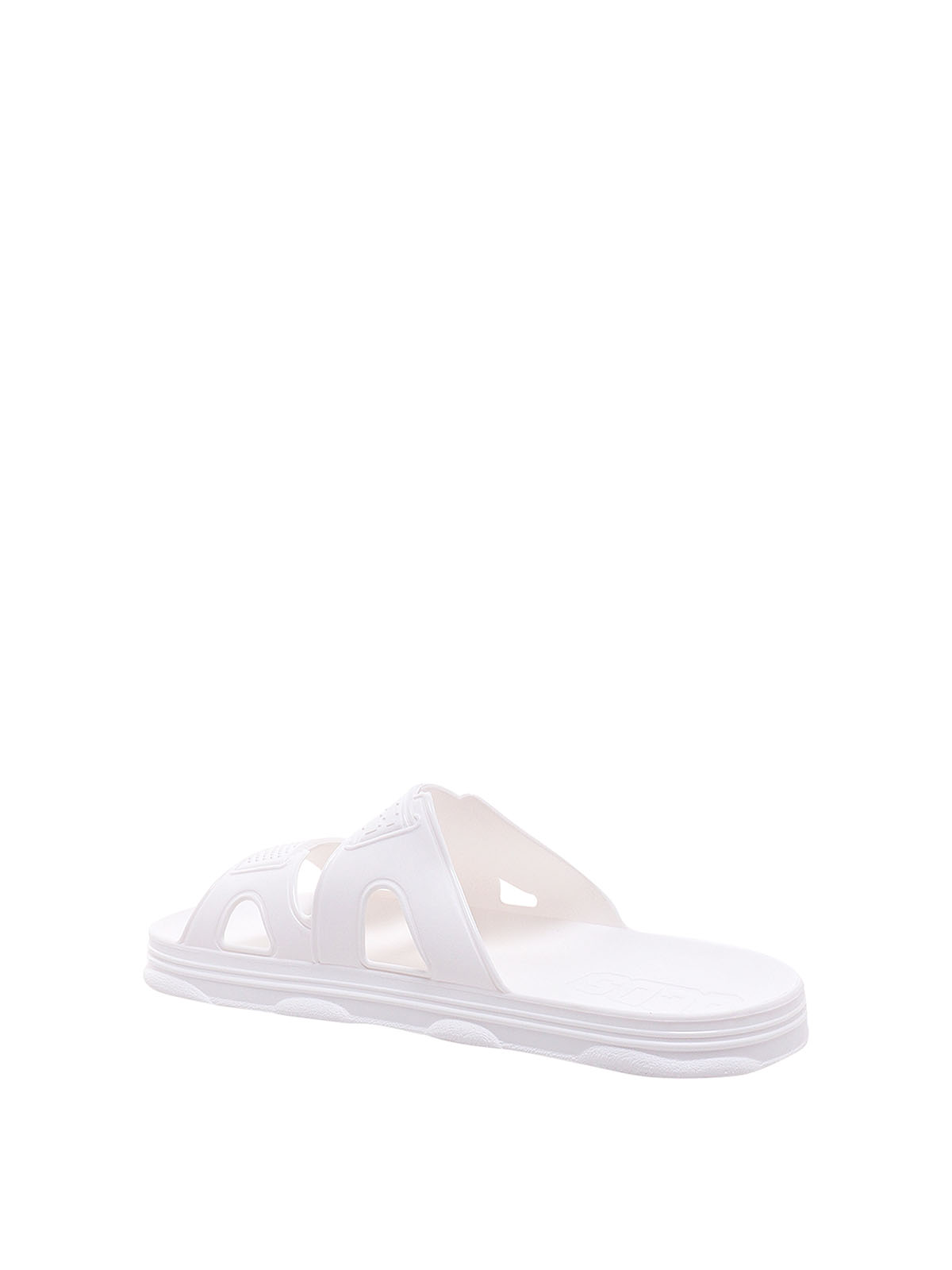 Shop Gcds Rubber Sandals In White