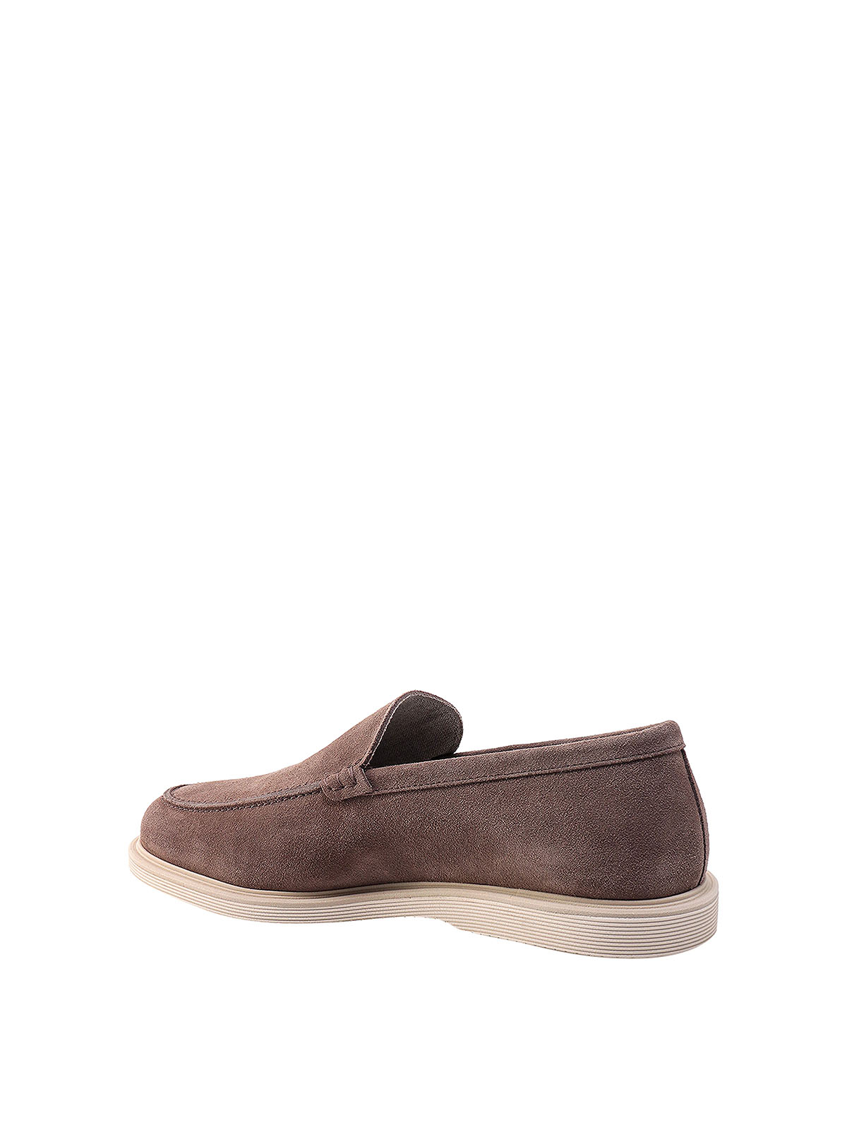 Shop Hogan Suede Loafer With Rubber Sole In Marrón