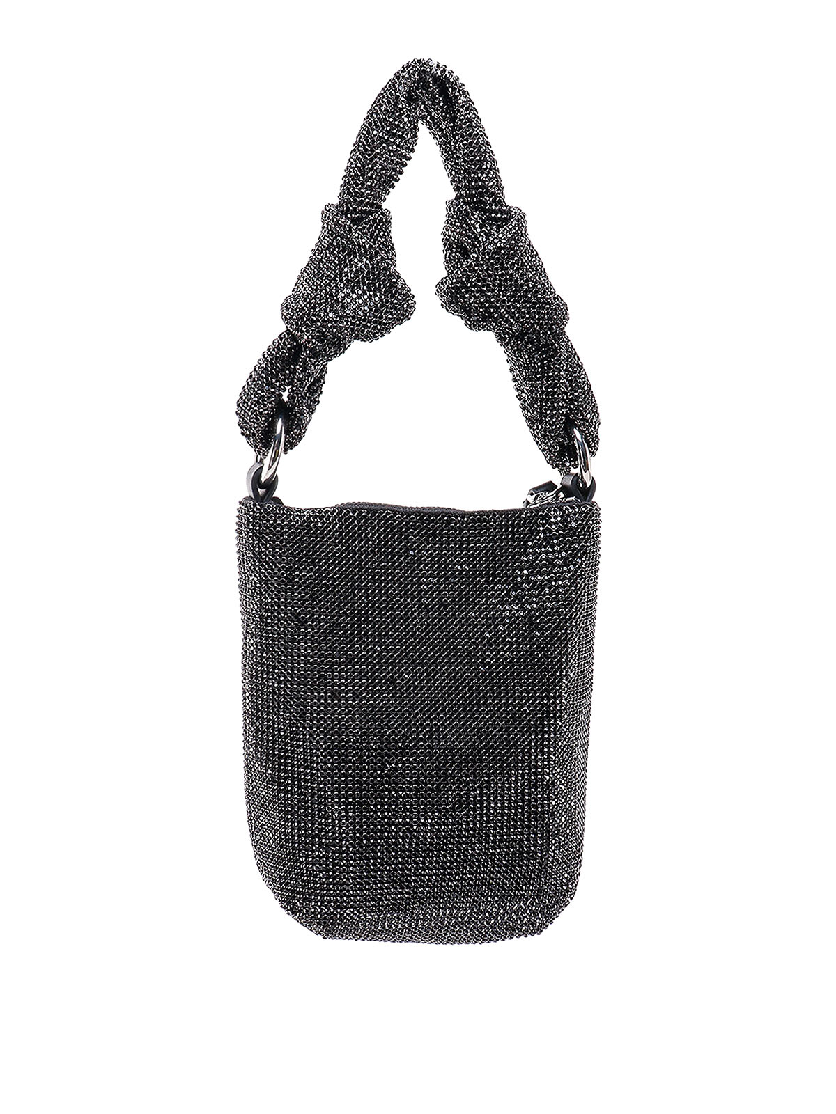 Shop Karl Lagerfeld Handbag With All-over Rhinestones In Black