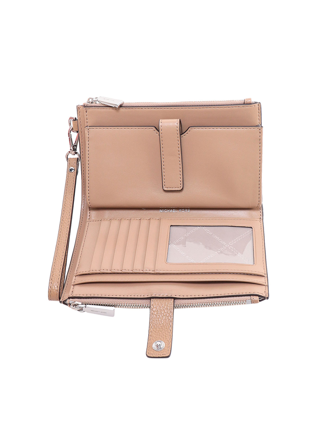 Michael Kors Leather smartphone wallet with metal logo 34F9SAFW4L222