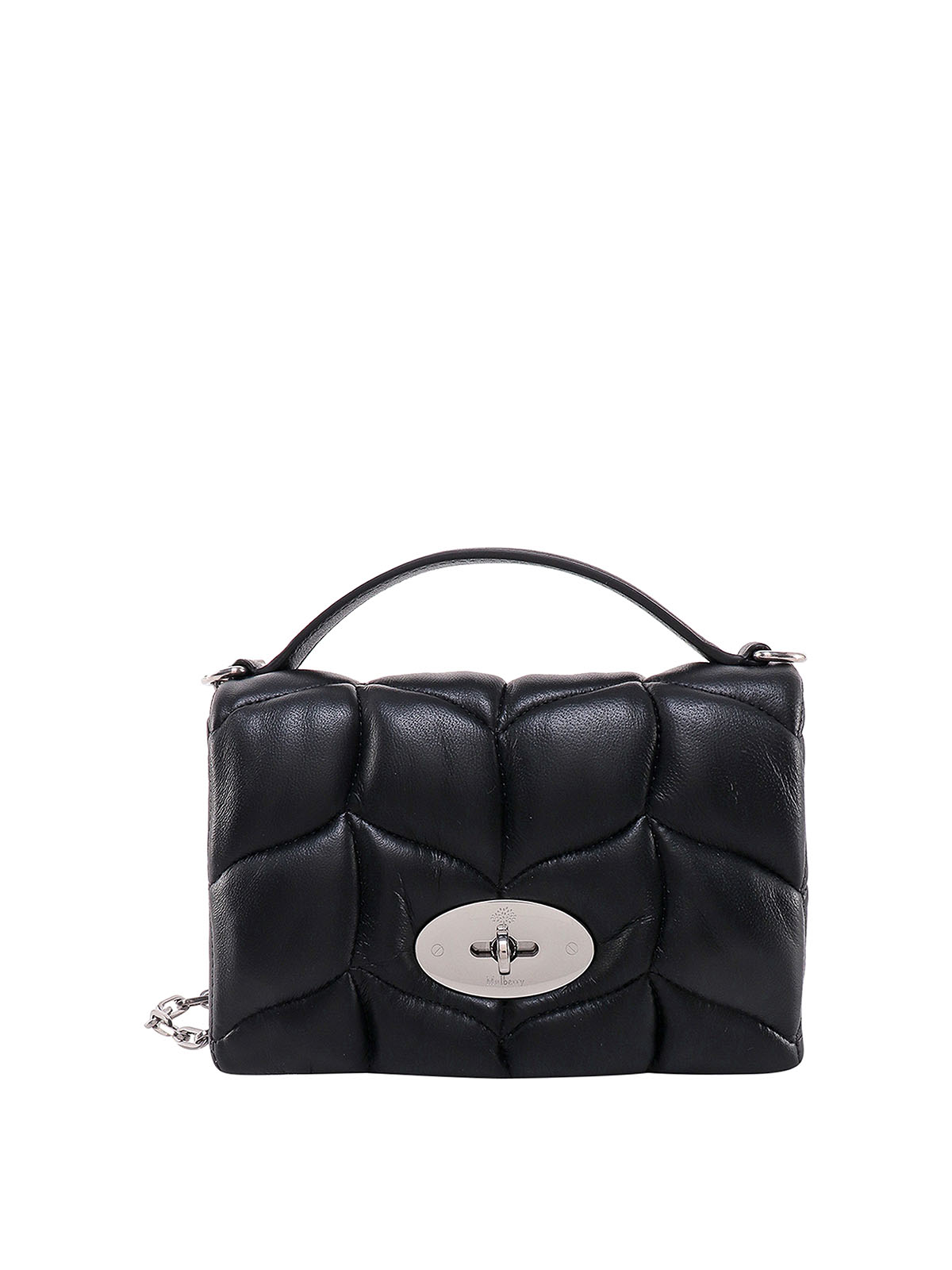 Shop Mulberry Matelass Leather Handbag In Black