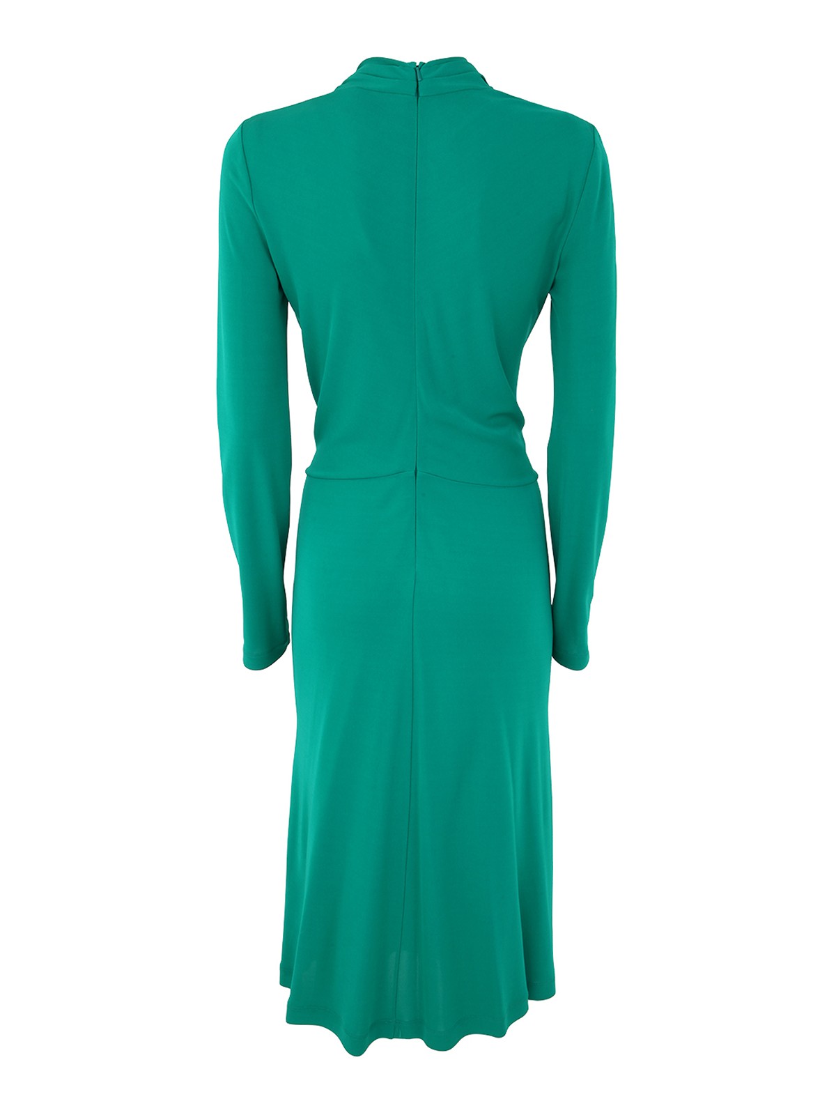 Shop Alberta Ferretti Wrap Midi Dress In Verde