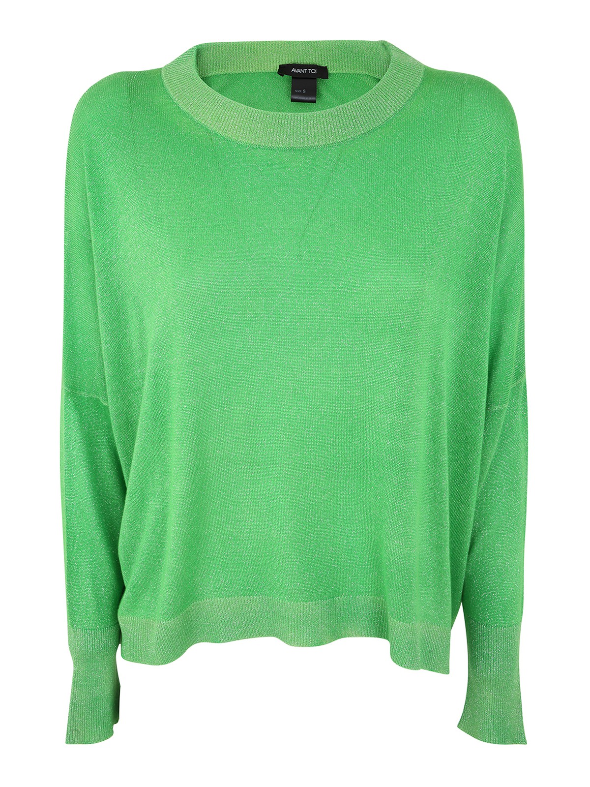 Avant Toi Over Round Neck Pullover In Green