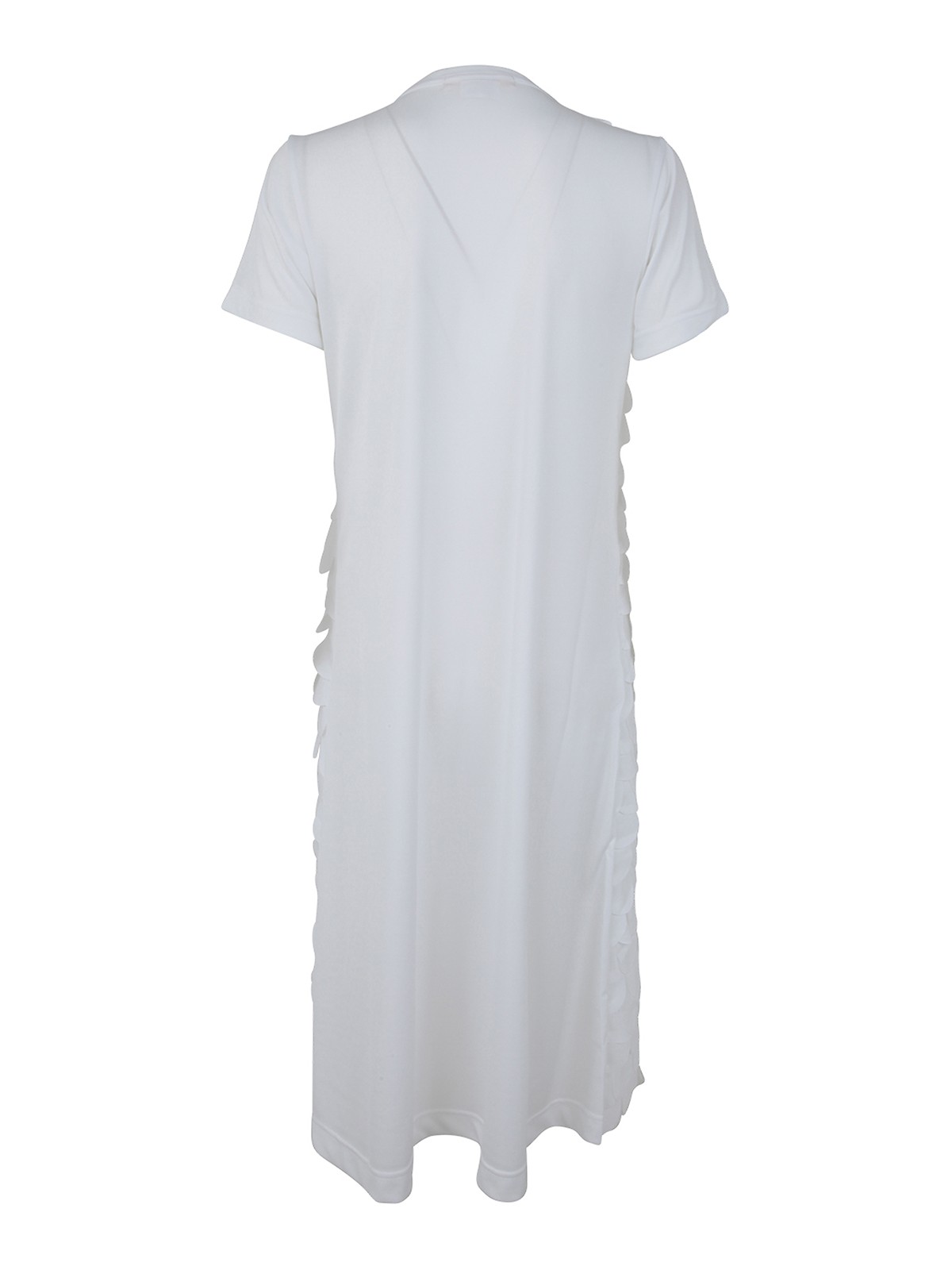 Shop Comme Des Garçons Scales Effected Long Dress In White