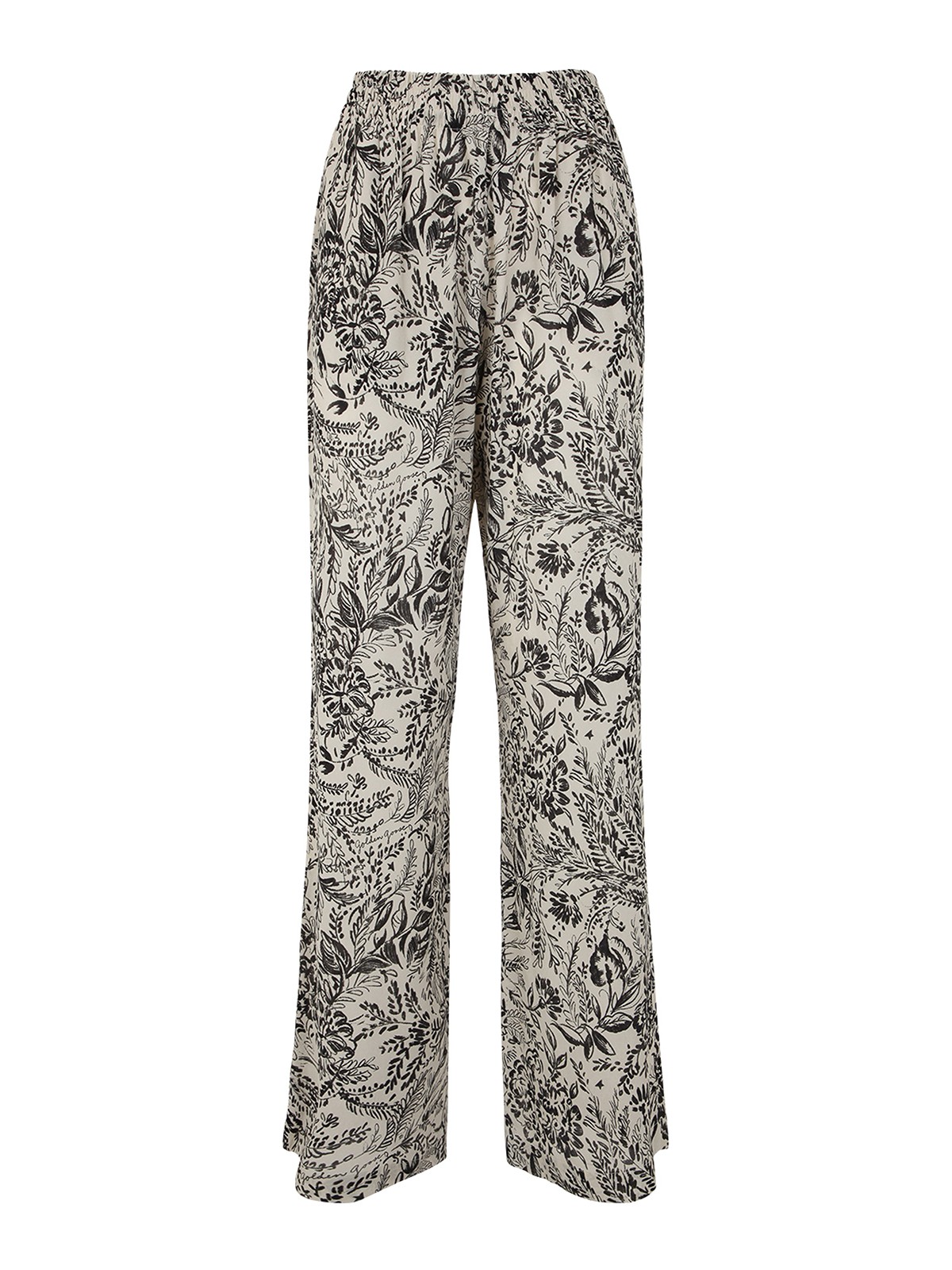 Golden Goose Printed Straight Leg Trousers In White