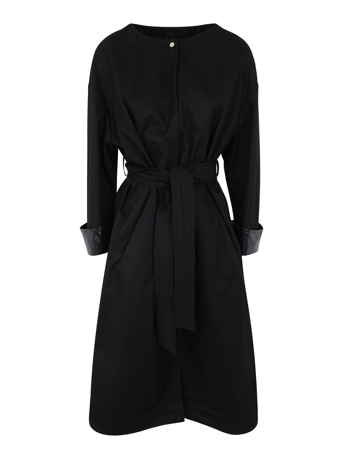 Shop Herno Single Breasted Long Coat In Negro