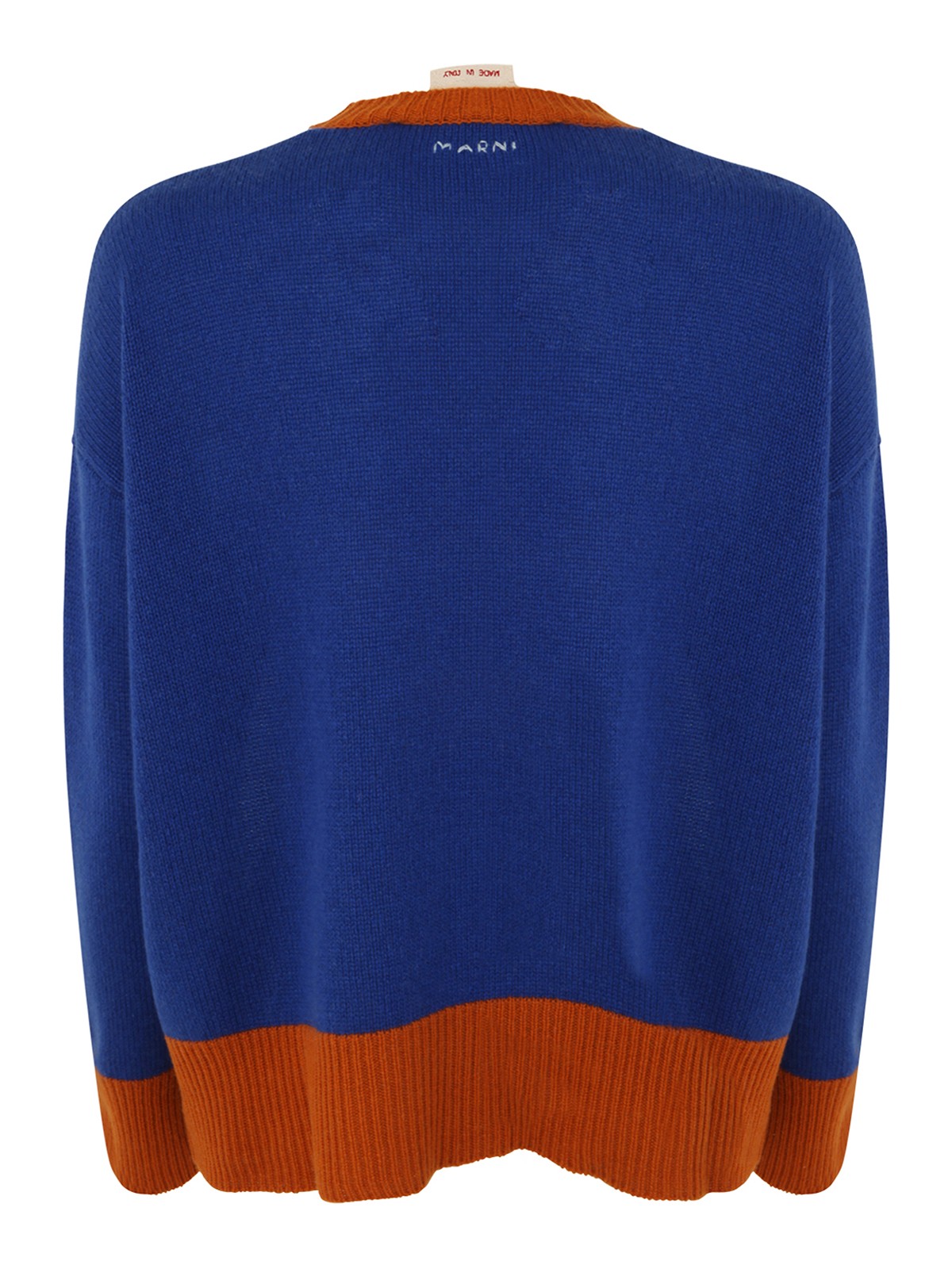 Shop Marni Knitted Cashmere Pullover In Multicolor