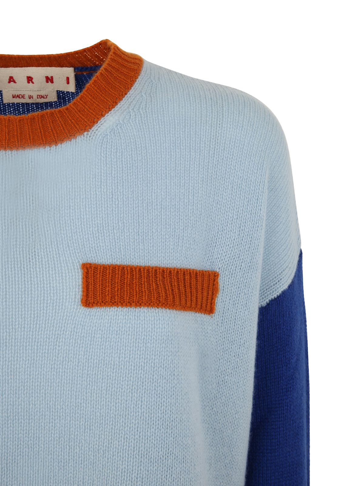 Shop Marni Knitted Cashmere Pullover In Multicolor