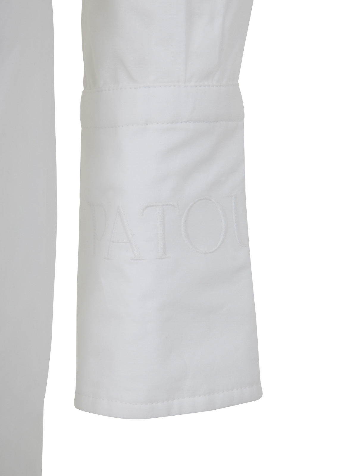 Shop Patou Belted Chemisier In White
