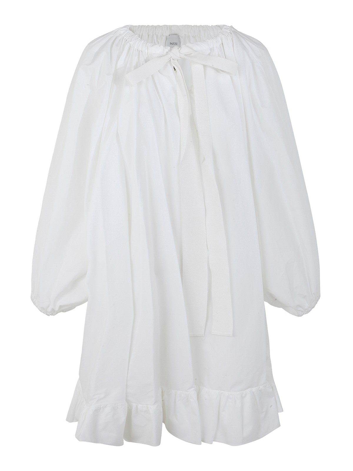 Shop Patou Draped Large Dress In Blanco