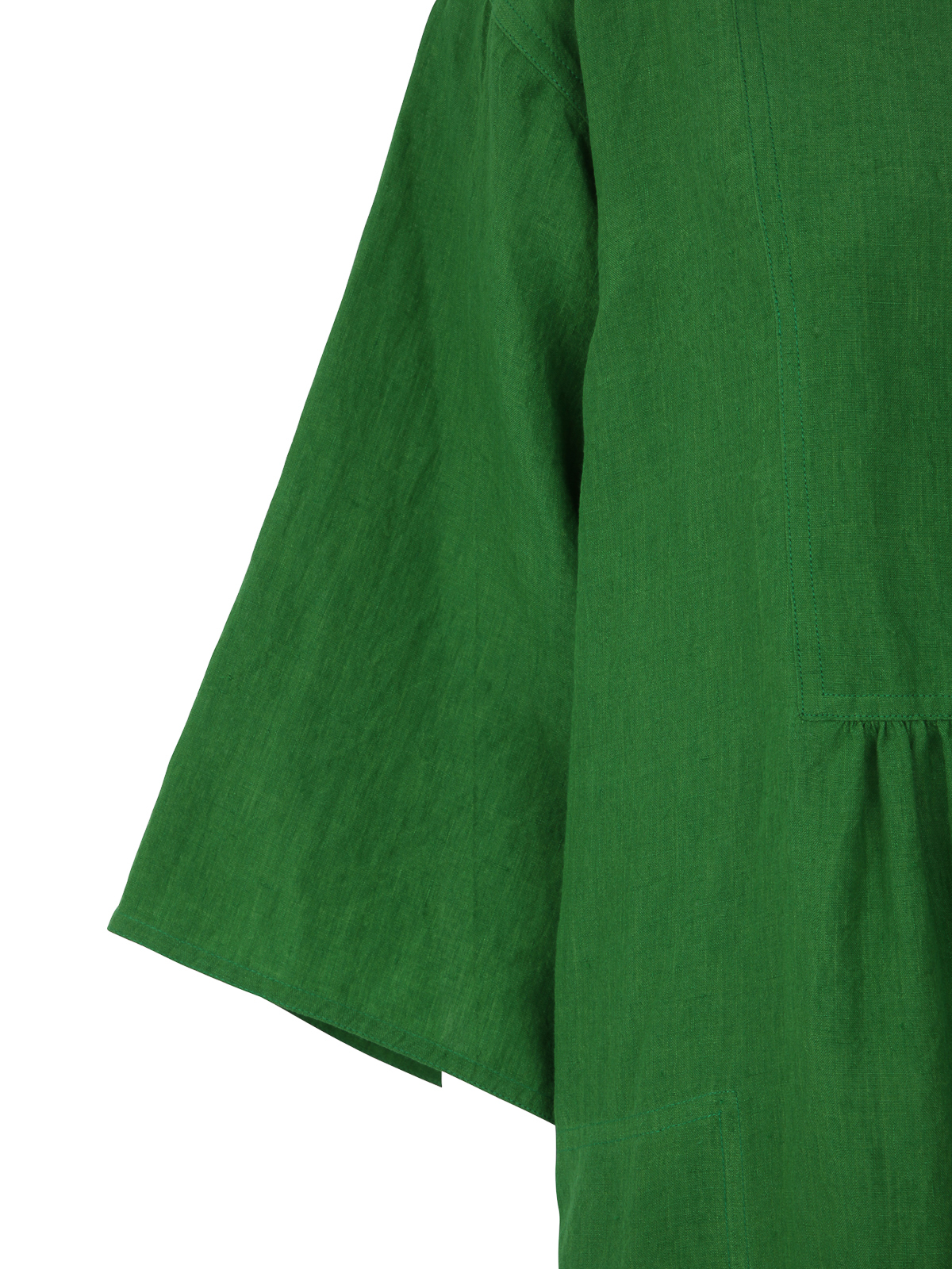 Shop Sofie D'hoore V-neck Linen Dress In Verde