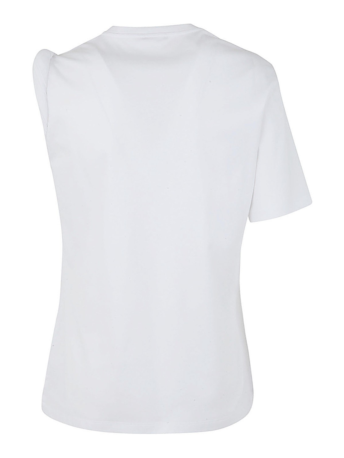 Shop Versace Printed Cotton T-shirt In White
