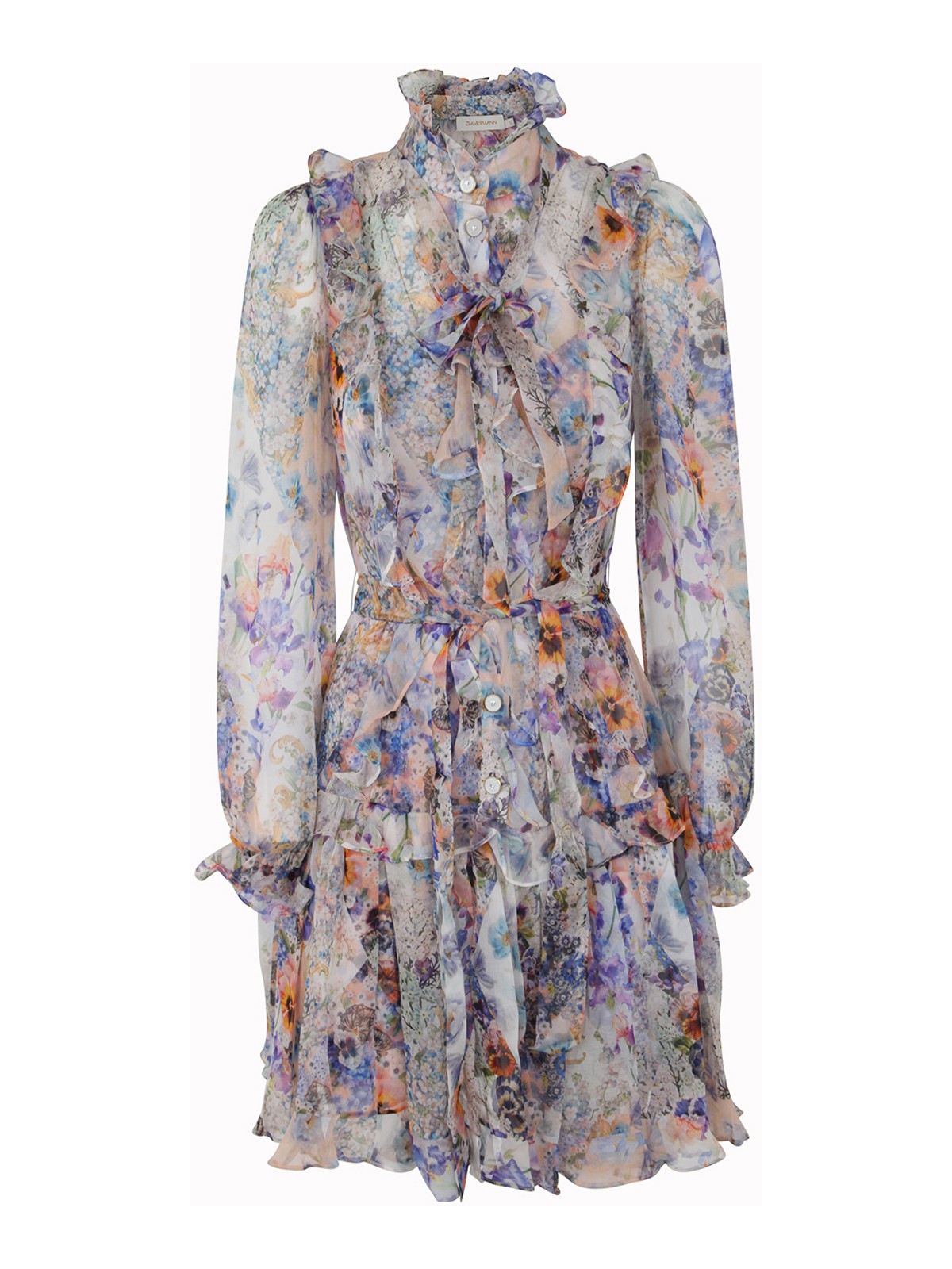 Zimmermann Tama ruffle mini dress - Multicolour|6396DTAMDISPRT