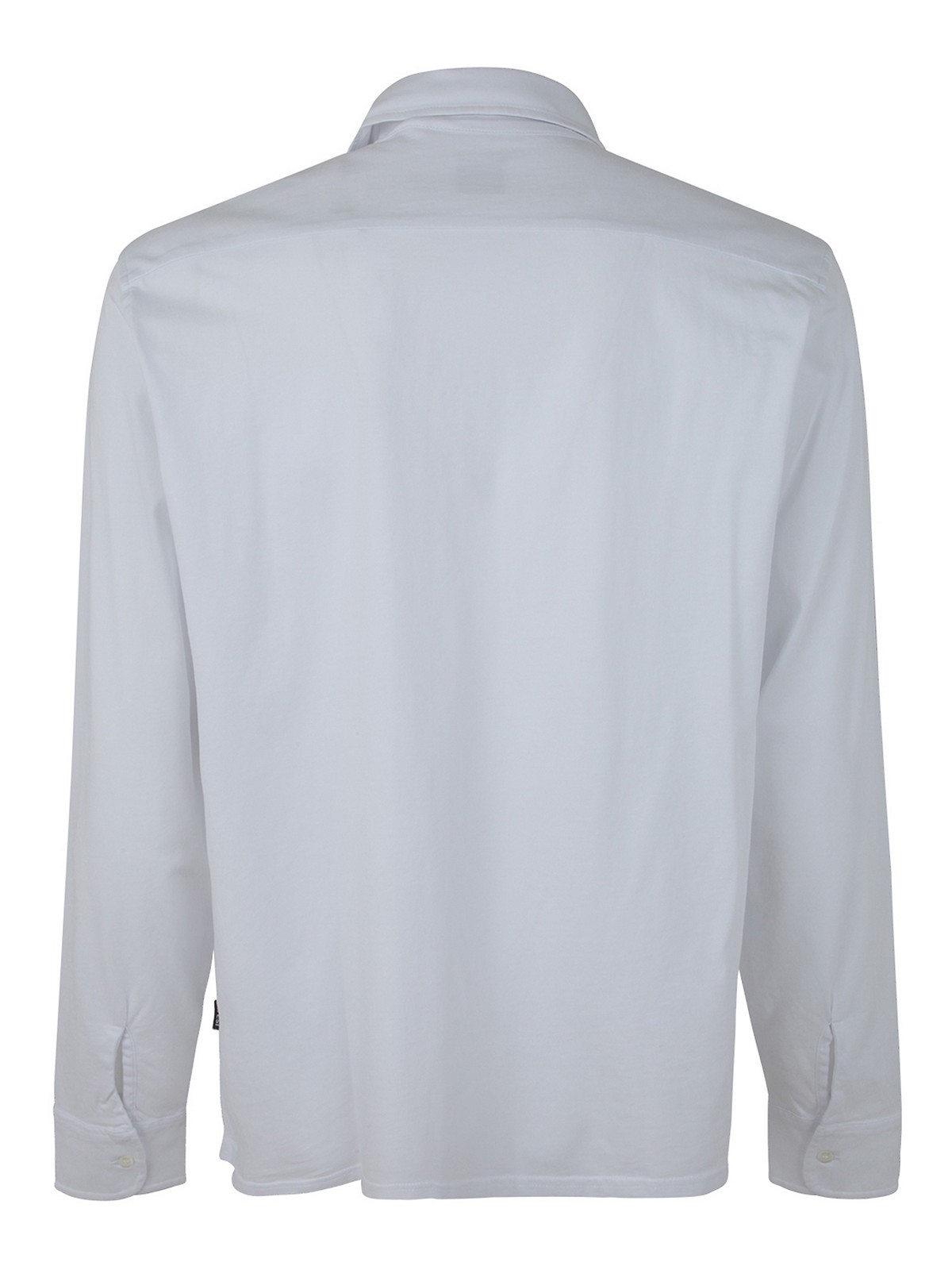 Shop Aspesi Cotton Shirt With Chest Pocket In White