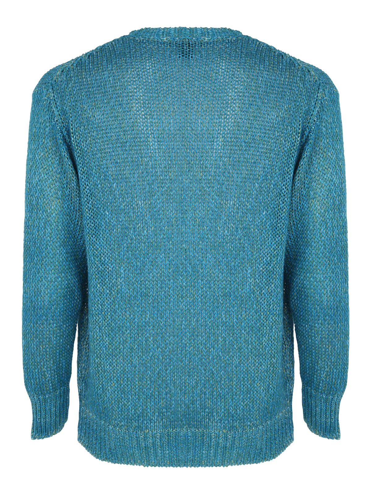 Shop Avant Toi Crewneck Linen Sweatshirt In Blue