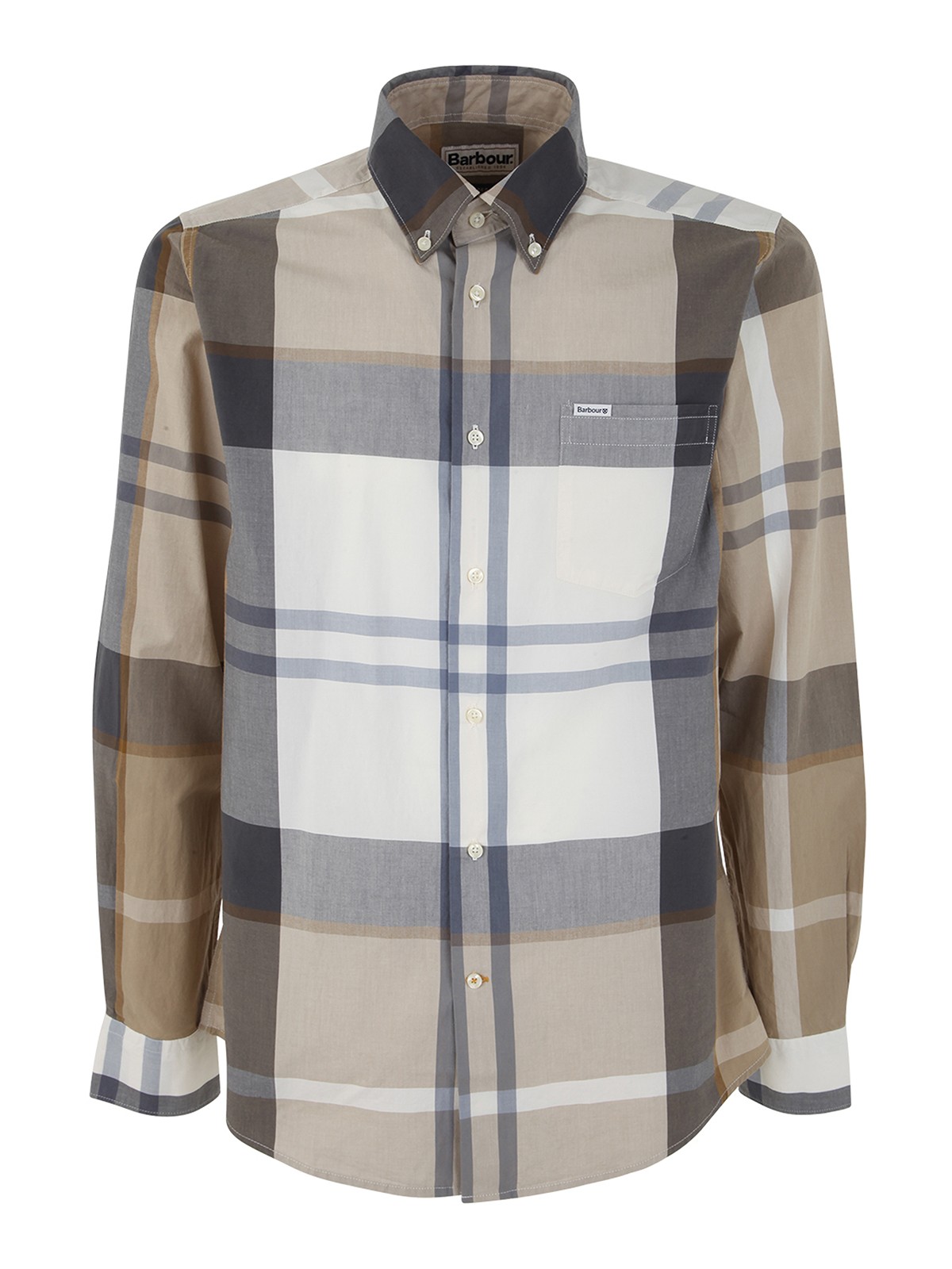Barbour Patterned Cotton Shirt In Brown