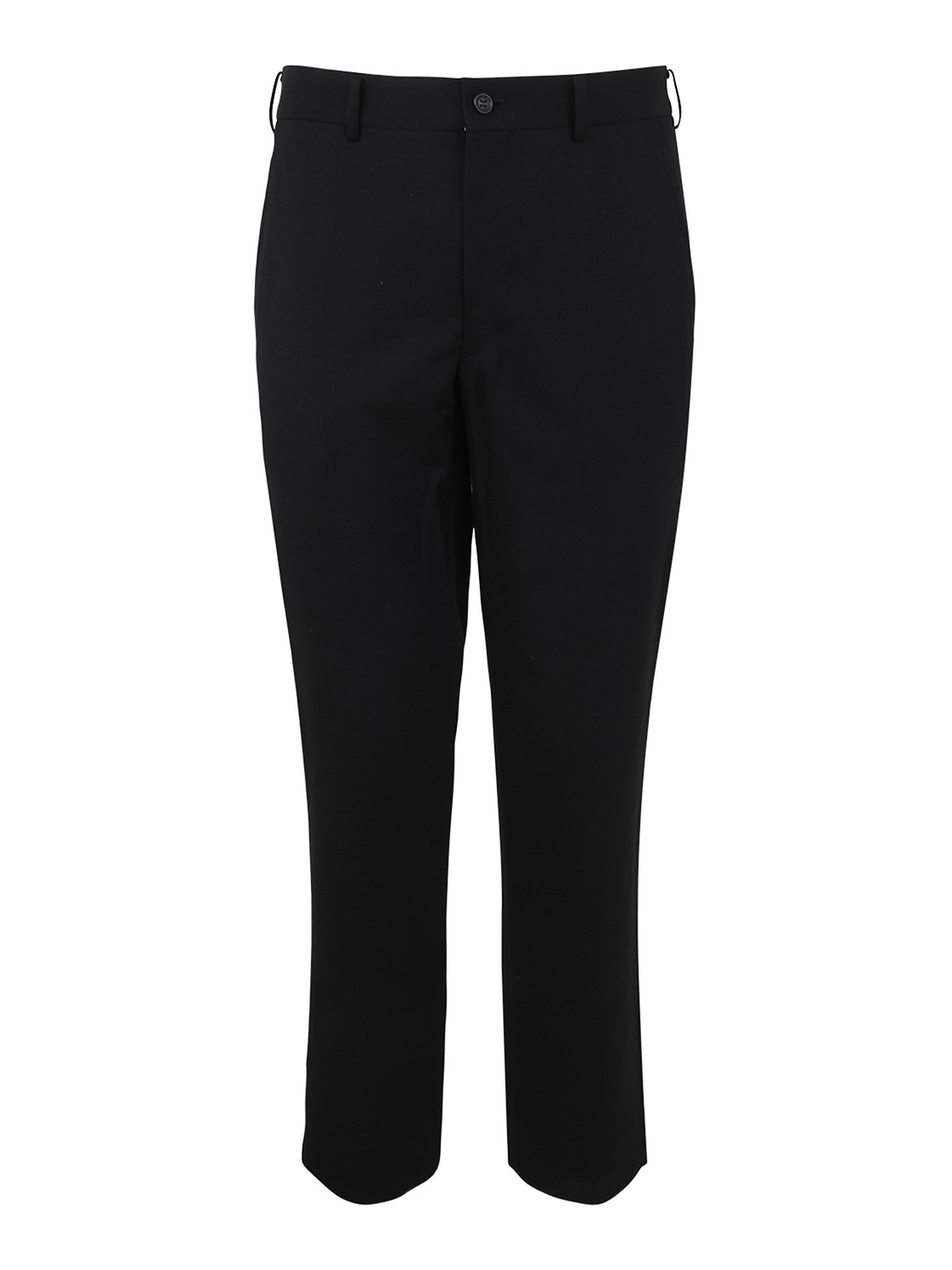 Comme Des Garcons Hommes Plus Straight Leg Tailored Trousers In Negro