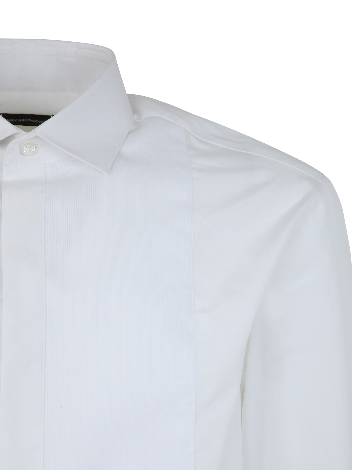 Shop Emporio Armani Cotton Shirt In White