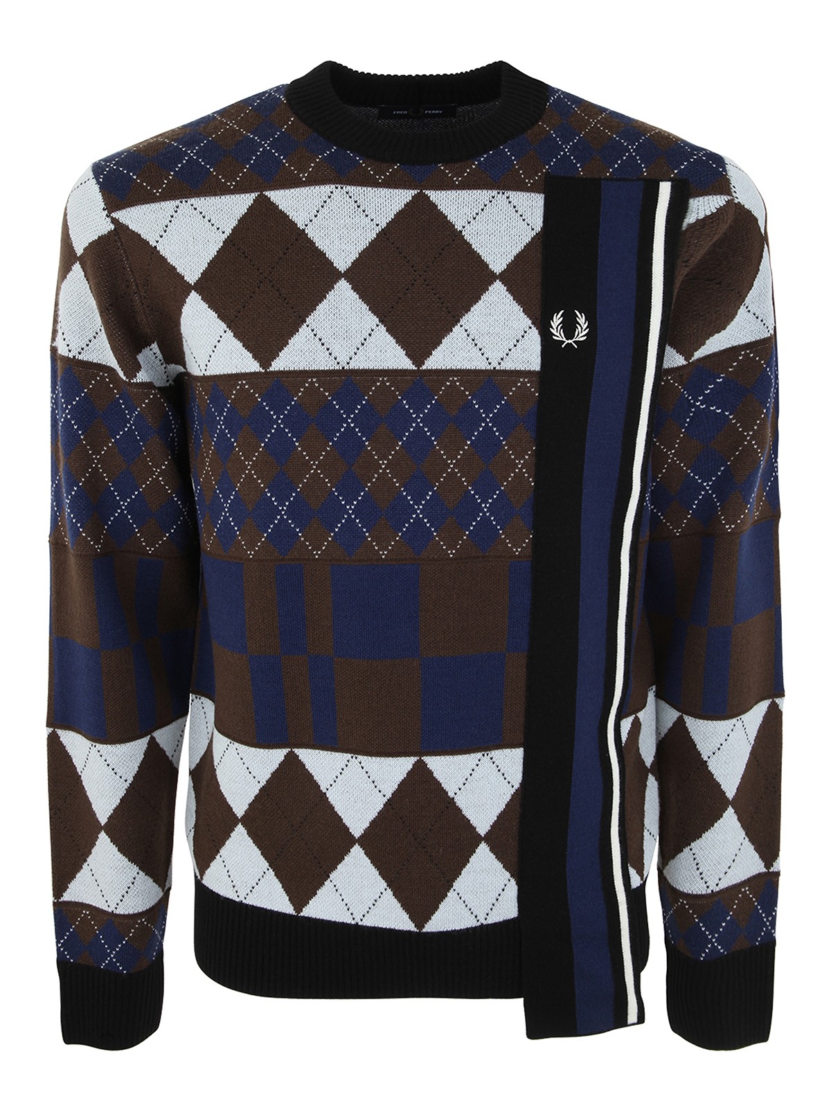 Fred Perry Wool Blend Sweat-shirt In Multicolour